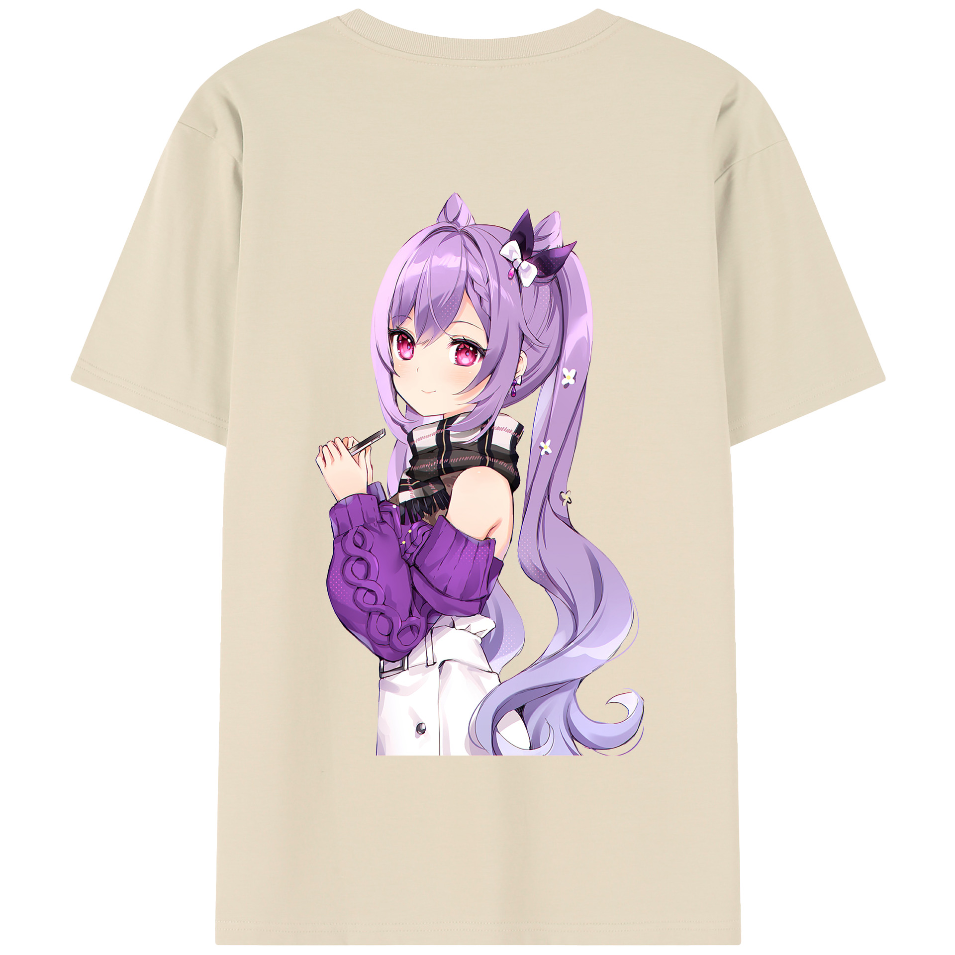 げんし神 刻晴 こくせい genshin Kokusei 綿100％半袖Tシャツ（背面プリント）