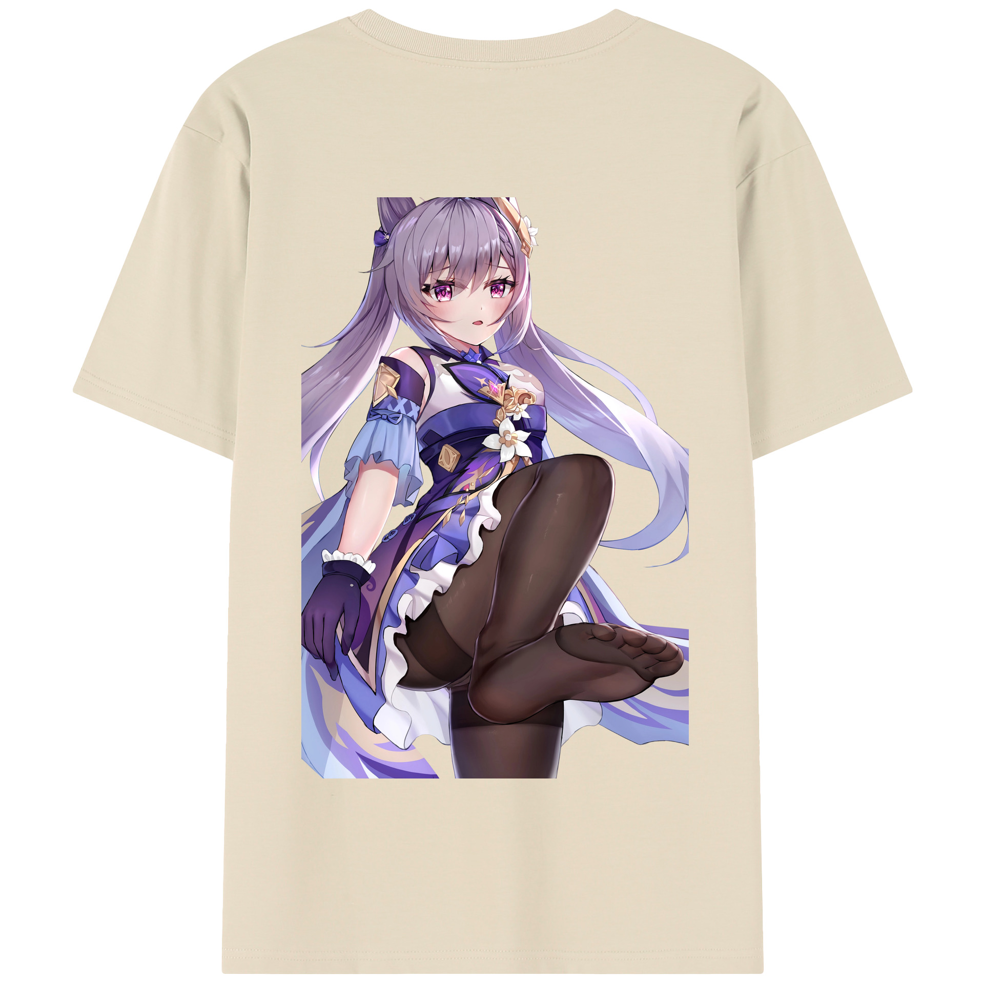 げんし神 刻晴 こくせい genshin Kokusei 綿100％半袖Tシャツ（背面プリント）