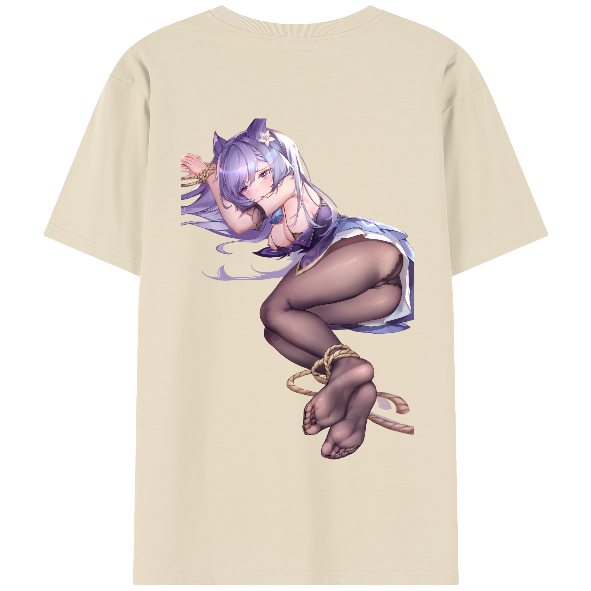 げんし神 刻晴 こくせい genshin Kokusei 綿100％半袖Tシャツ（背面プリント）