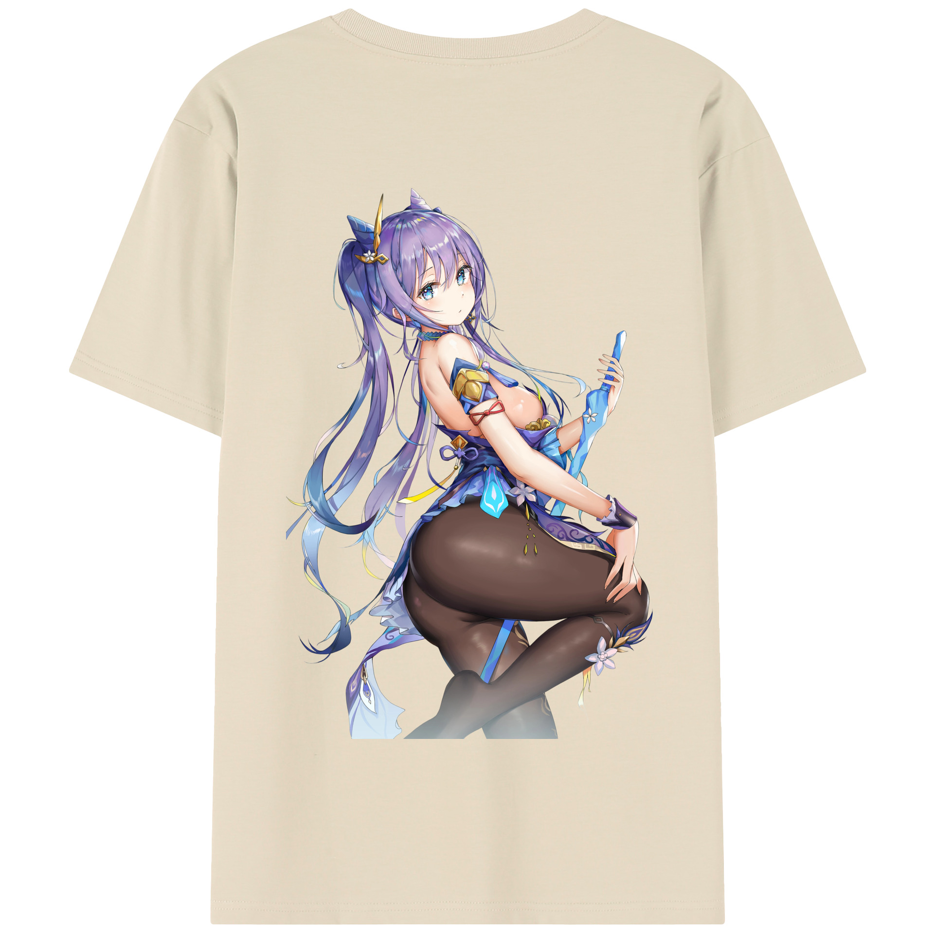 げんし神 刻晴 こくせい genshin Kokusei 綿100％半袖Tシャツ（背面プリント）