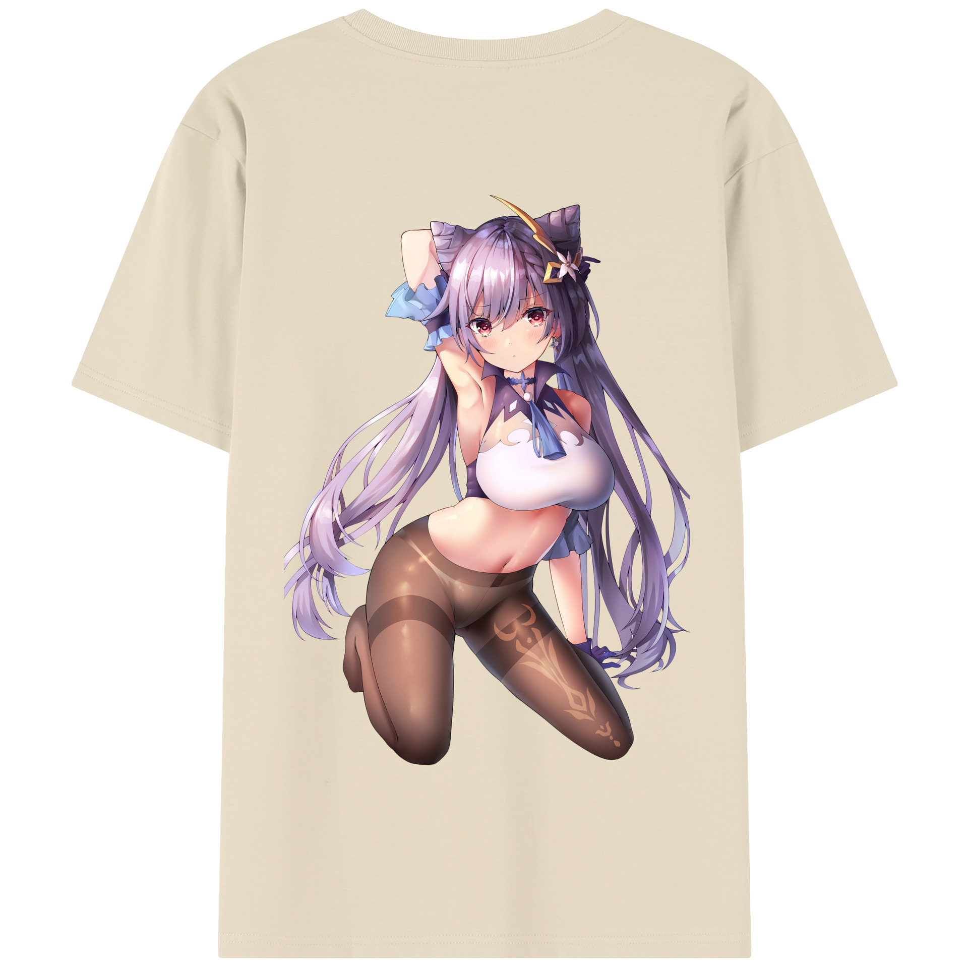 げんし神 刻晴 こくせい genshin Kokusei 綿100％半袖Tシャツ（背面プリント）