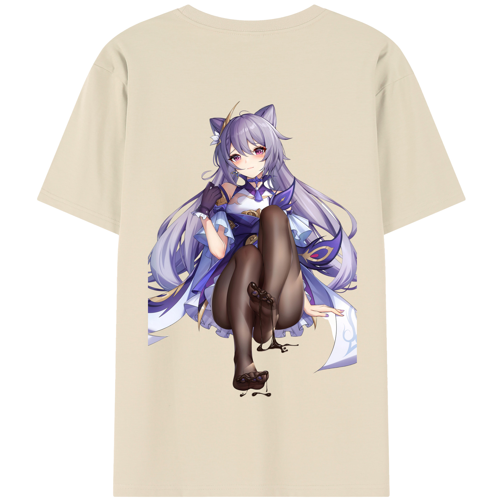 げんし神 刻晴 こくせい genshin Kokusei 綿100％半袖Tシャツ（背面プリント）