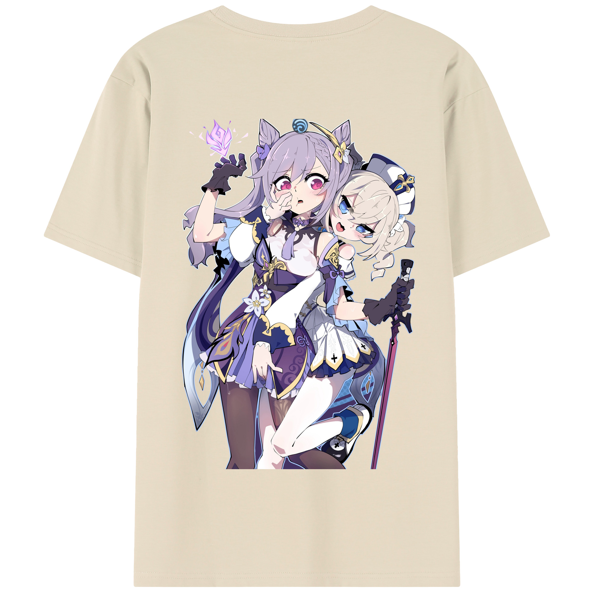 げんし神 刻晴 こくせい genshin Kokusei 綿100％半袖Tシャツ（背面プリント）