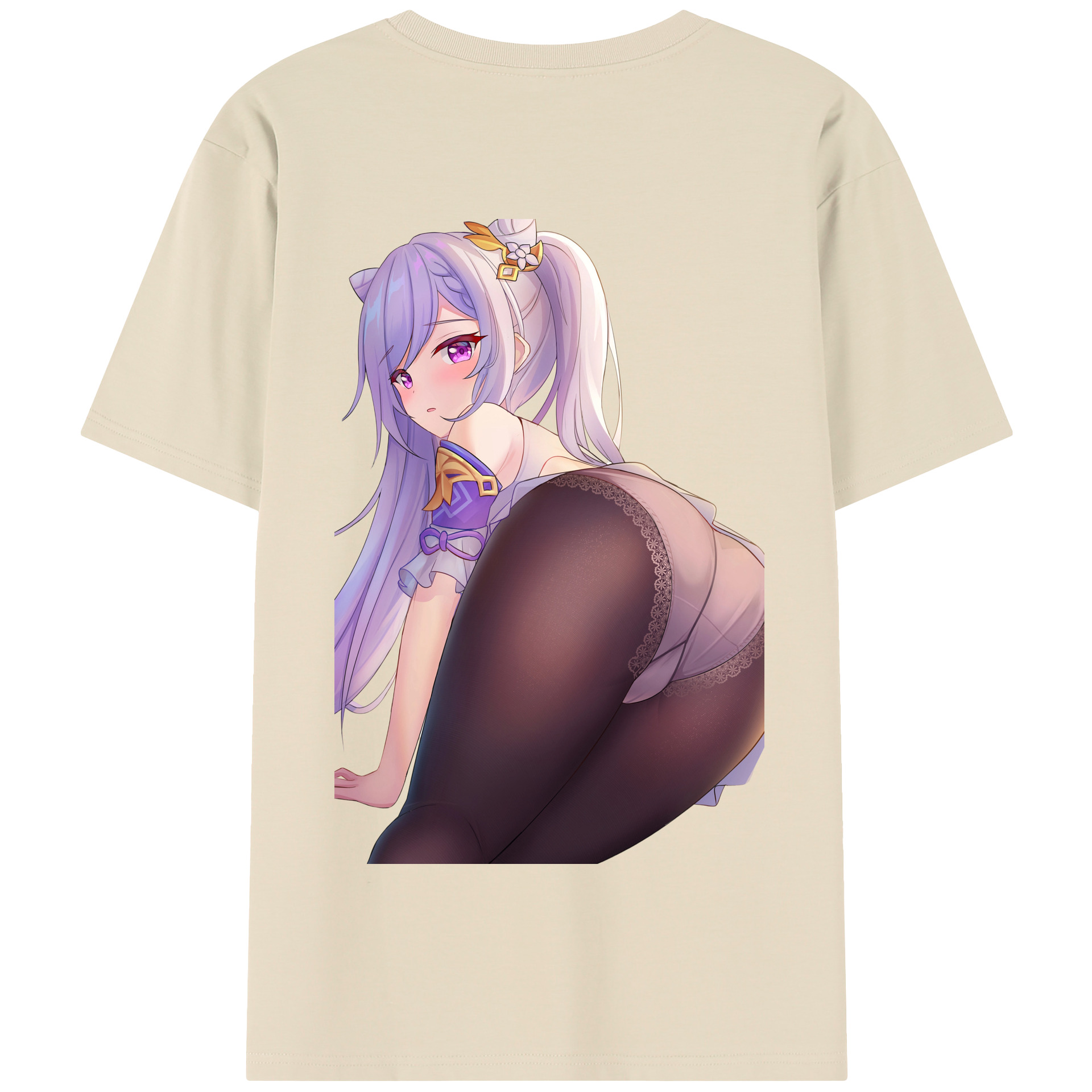 げんし神 刻晴 こくせい genshin Kokusei 綿100％半袖Tシャツ（背面プリント）