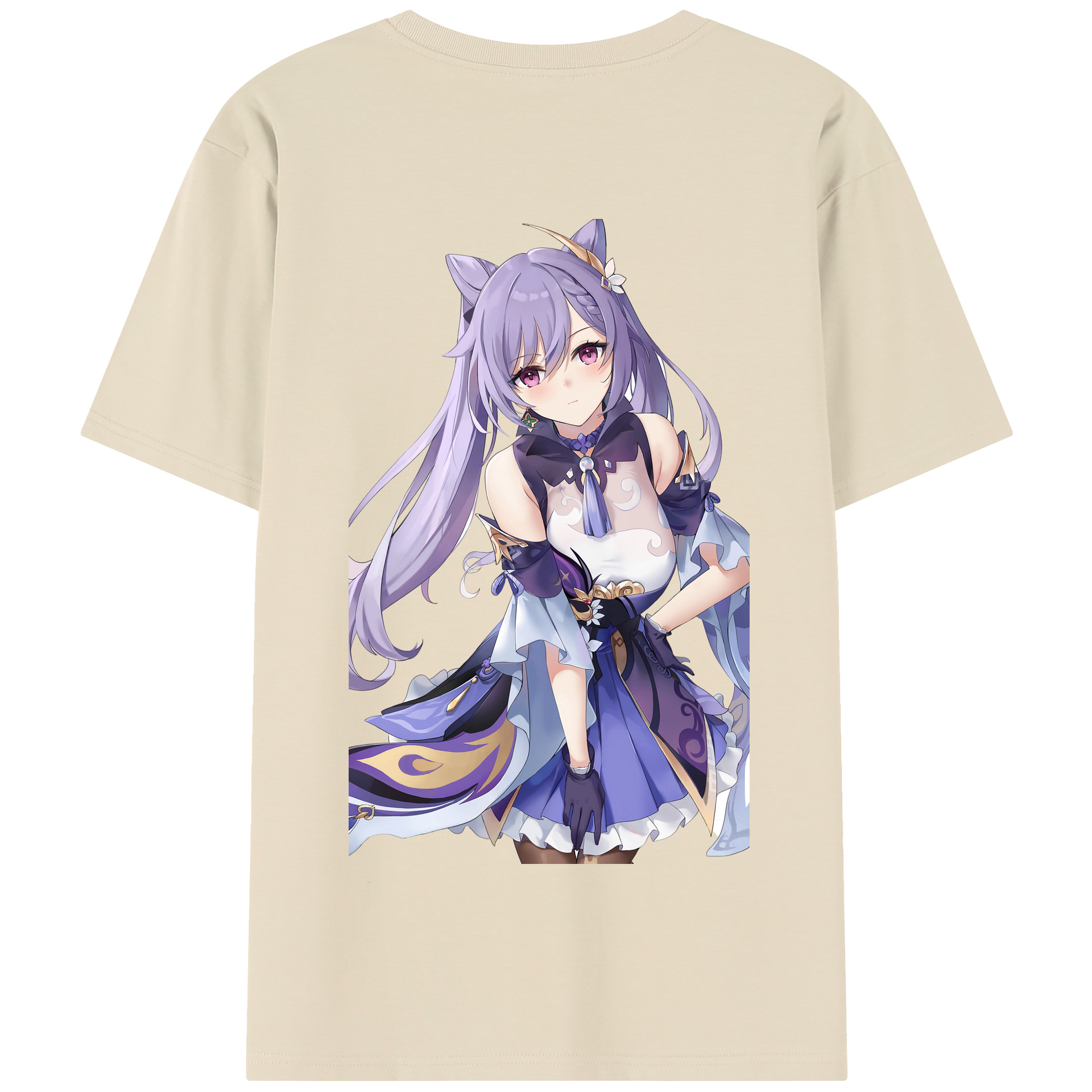 げんし神 刻晴 こくせい genshin Kokusei 綿100％半袖Tシャツ（背面プリント）