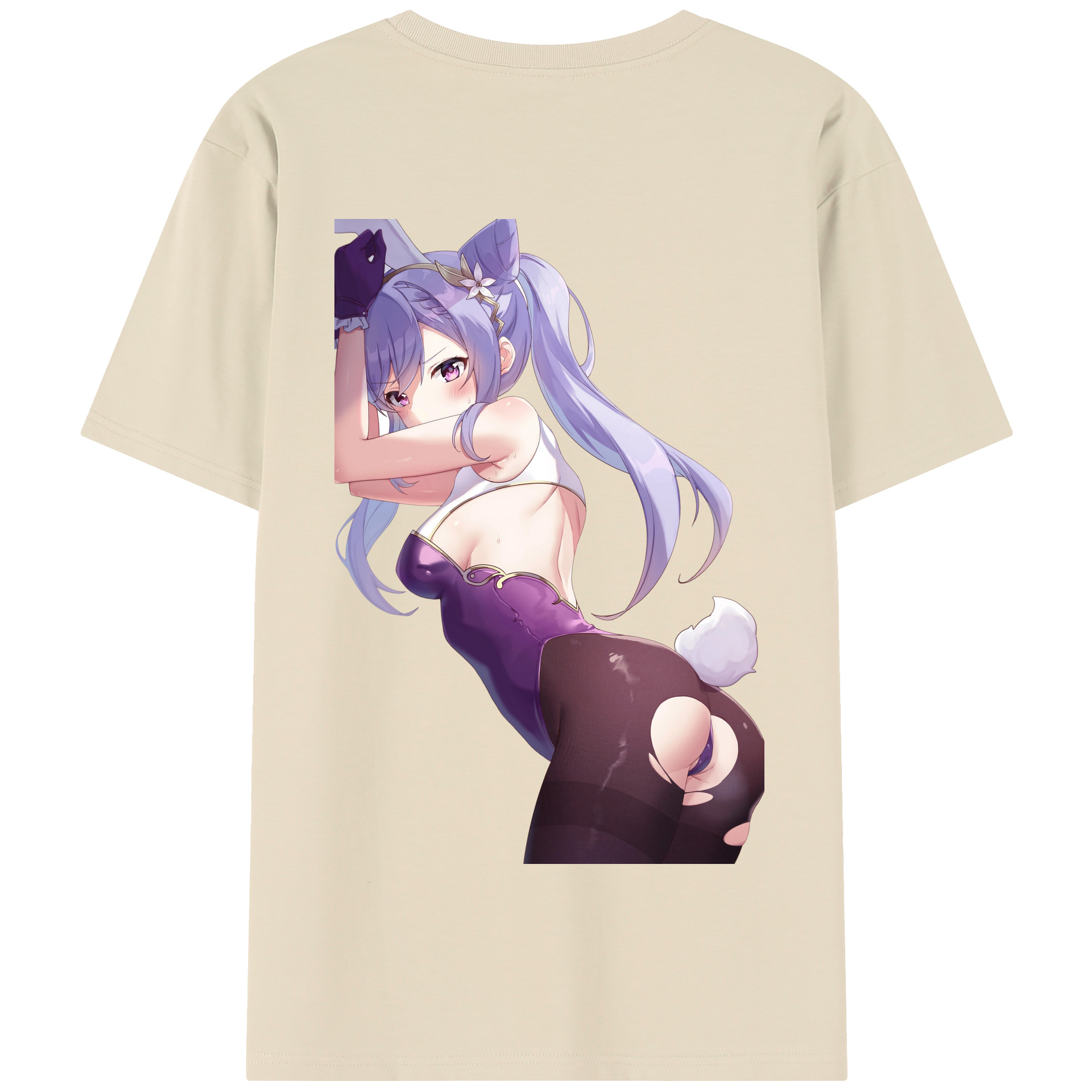 げんし神 刻晴 こくせい genshin Kokusei 綿100％半袖Tシャツ（背面プリント）