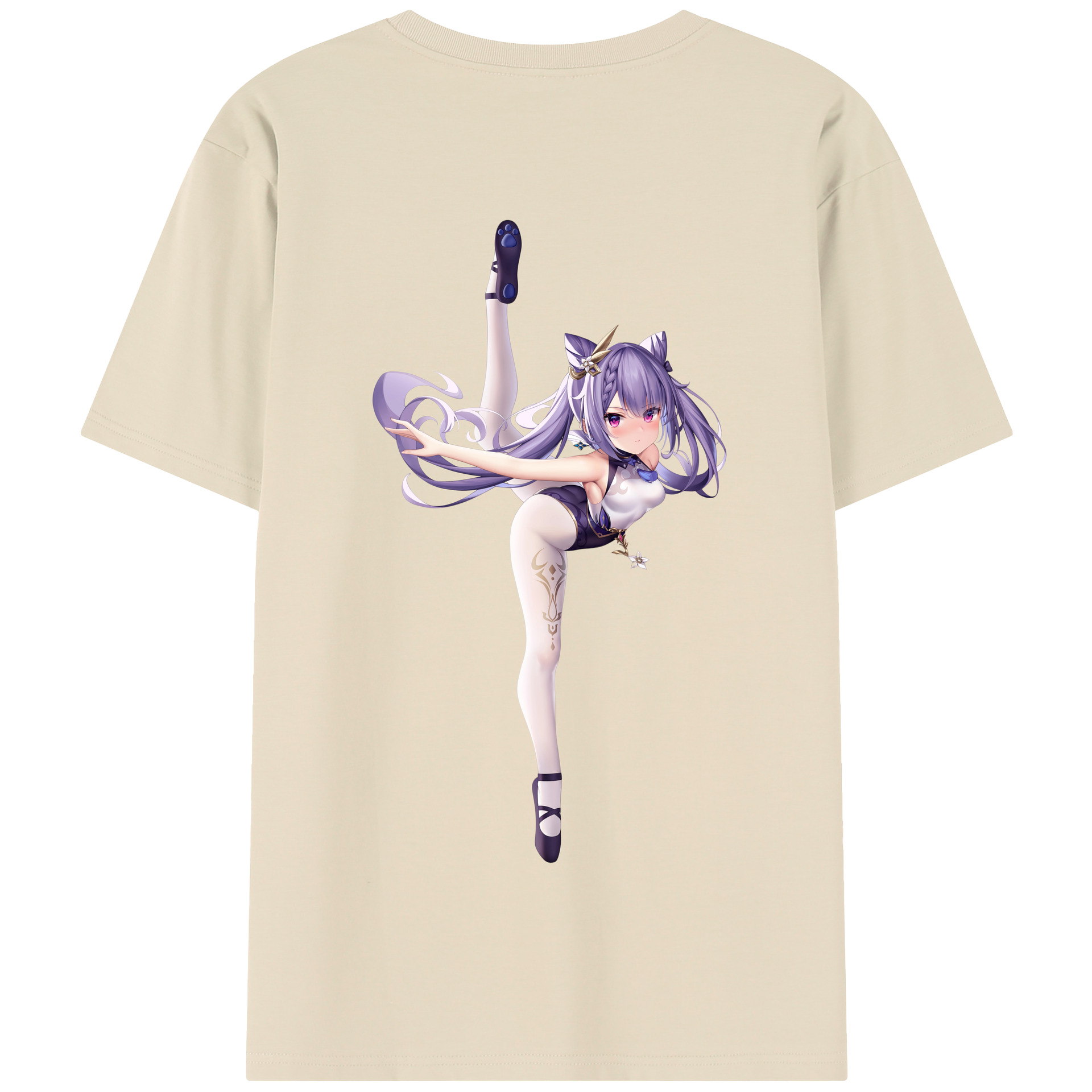 げんし神 刻晴 こくせい genshin Kokusei 綿100％半袖Tシャツ（背面プリント）