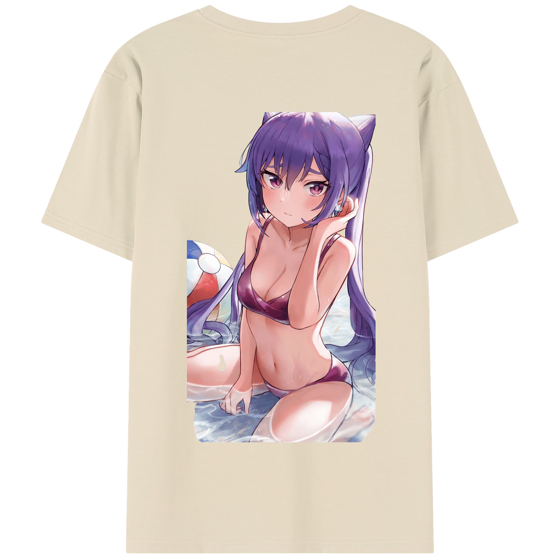 げんし神 刻晴 こくせい genshin Kokusei 綿100％半袖Tシャツ（背面プリント）