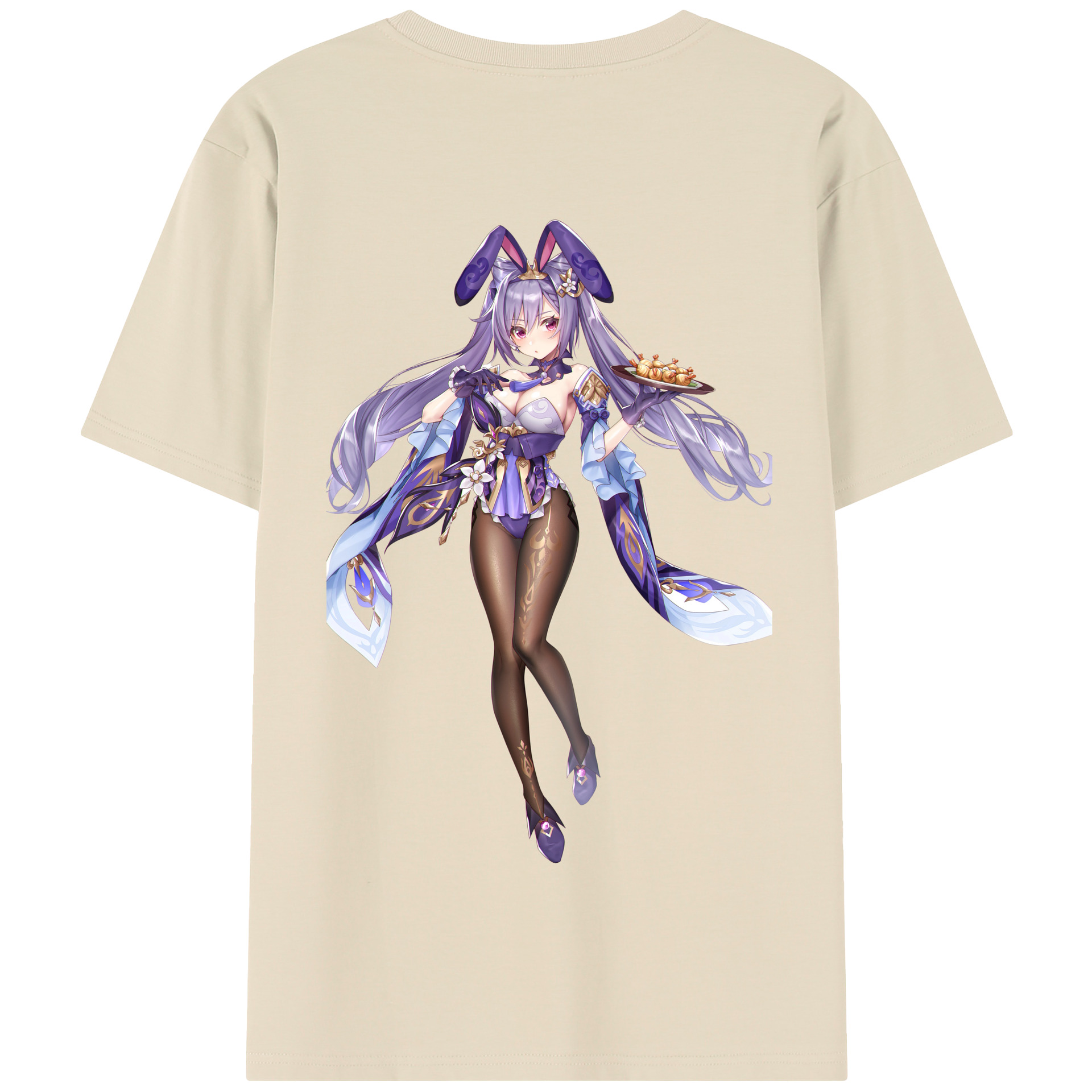 げんし神 刻晴 こくせい genshin Kokusei 綿100％半袖Tシャツ（背面プリント）