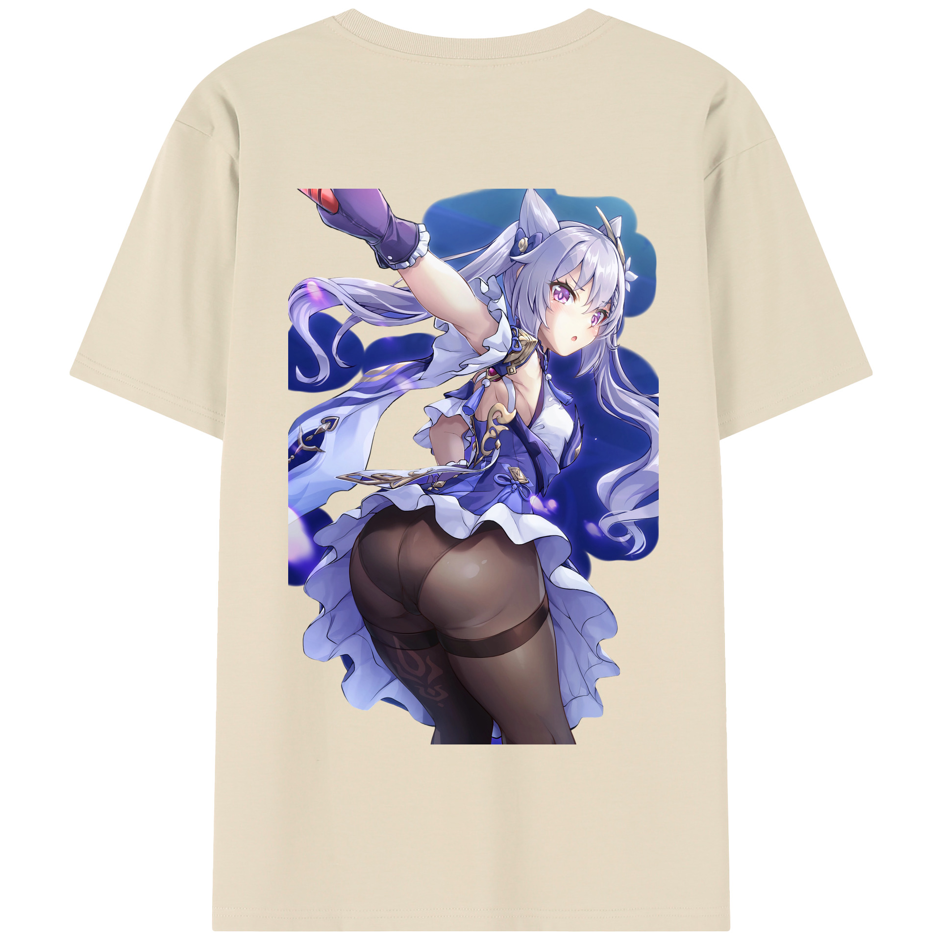 げんし神 刻晴 こくせい genshin Kokusei 綿100％半袖Tシャツ（背面プリント）