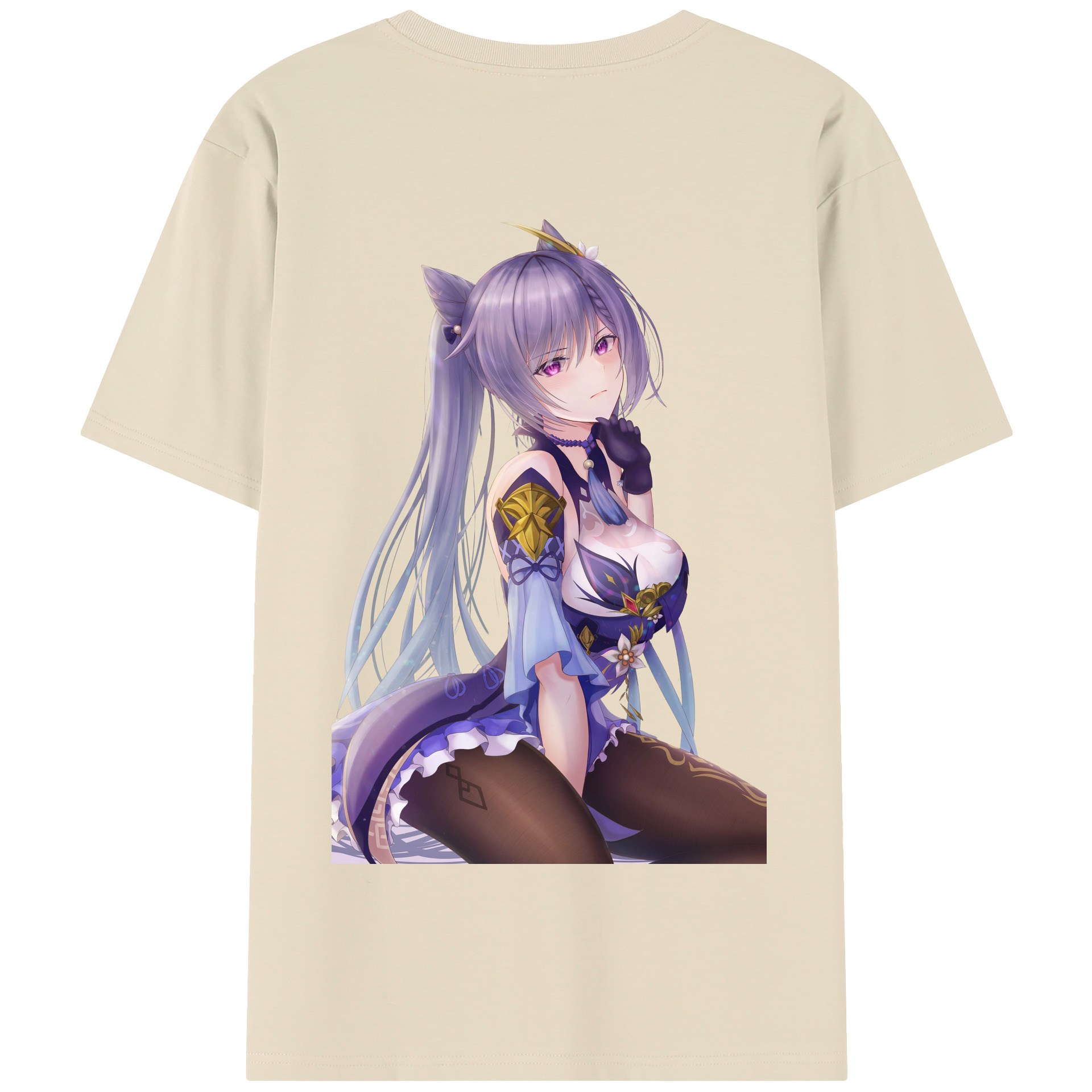 げんし神 刻晴 こくせい genshin Kokusei 綿100％半袖Tシャツ（背面プリント）