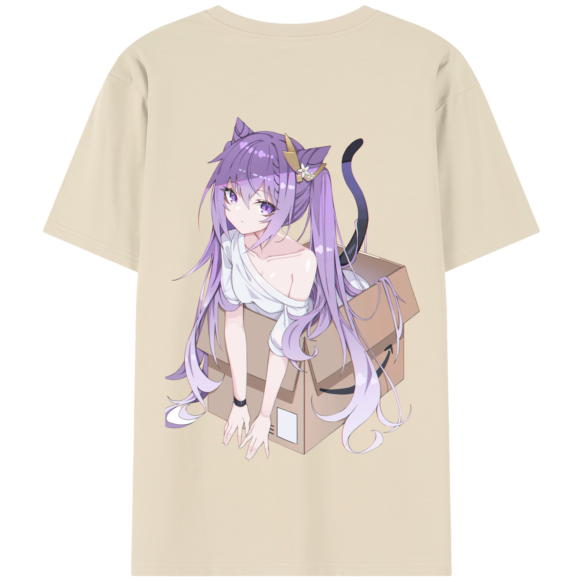 げんし神 刻晴 こくせい genshin Kokusei 綿100％半袖Tシャツ（背面プリント）