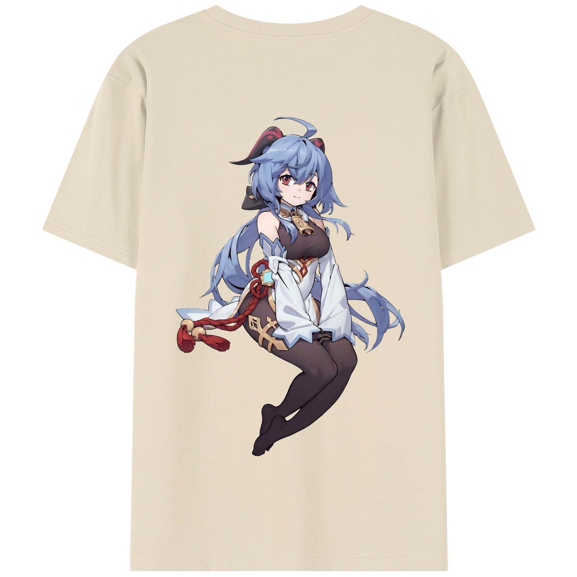 げんし神 甘雨 かんう genshin Ganyu 綿100％半袖Tシャツ（背面プリント）