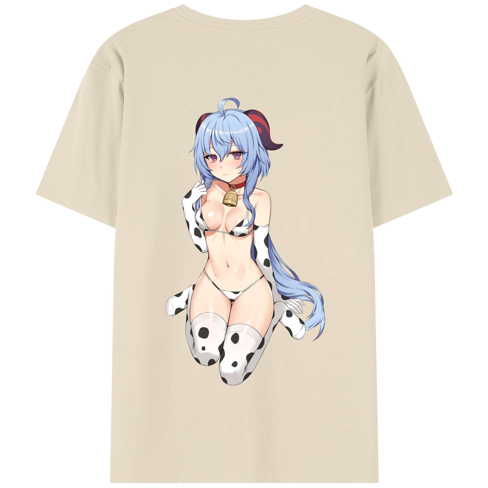 げんし神 甘雨 かんう genshin Ganyu 綿100％半袖Tシャツ（背面プリント）