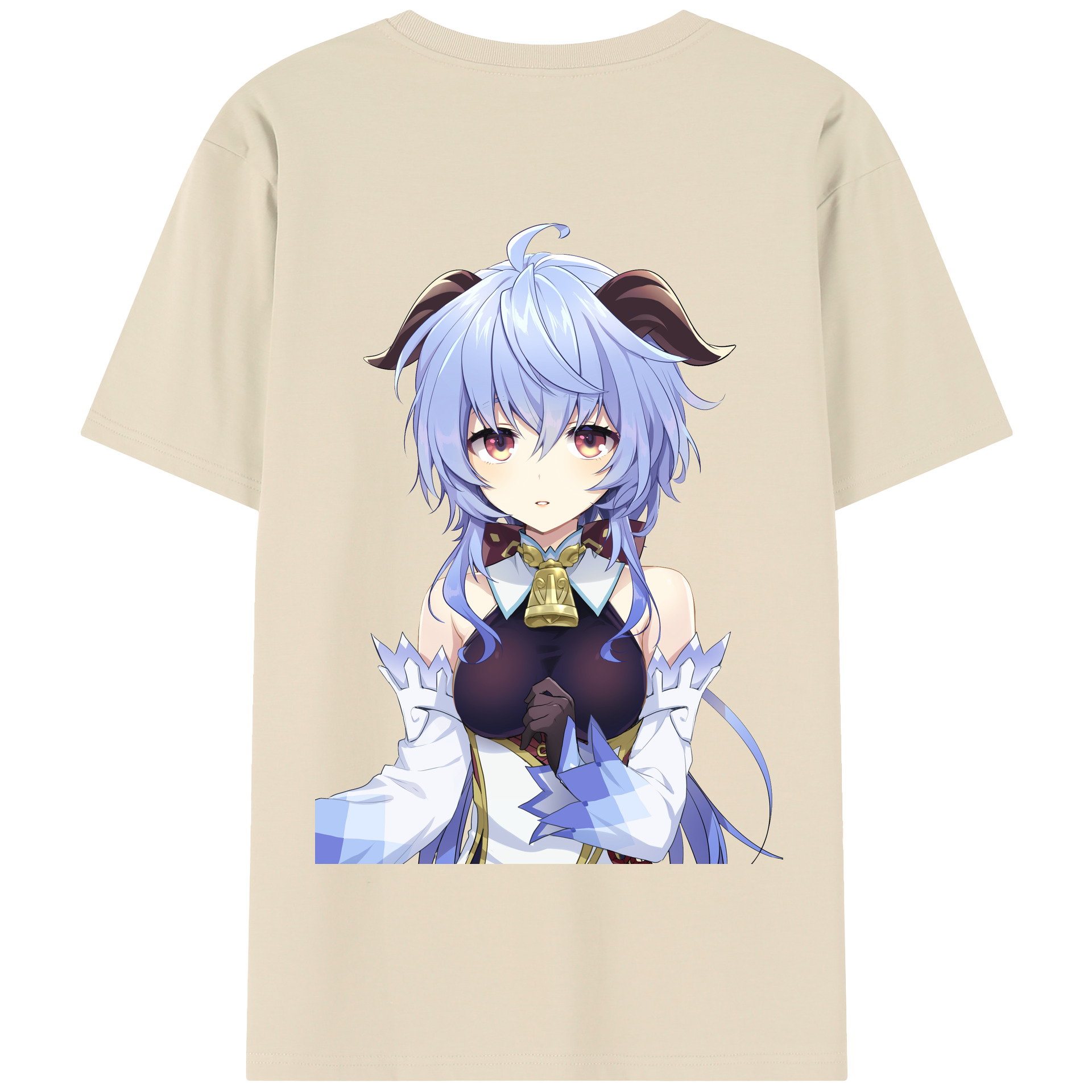 げんし神 甘雨 かんう genshin Ganyu 綿100％半袖Tシャツ（背面プリント）