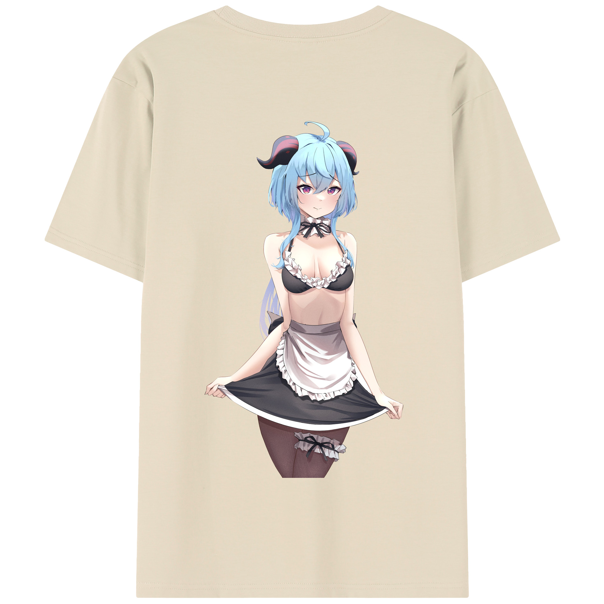 げんし神 甘雨 かんう genshin Ganyu 綿100％半袖Tシャツ（背面プリント）