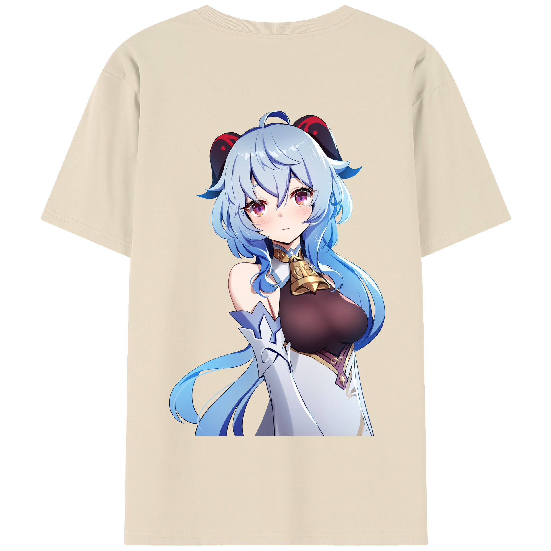 げんし神 甘雨 かんう genshin Ganyu 綿100％半袖Tシャツ（背面プリント）