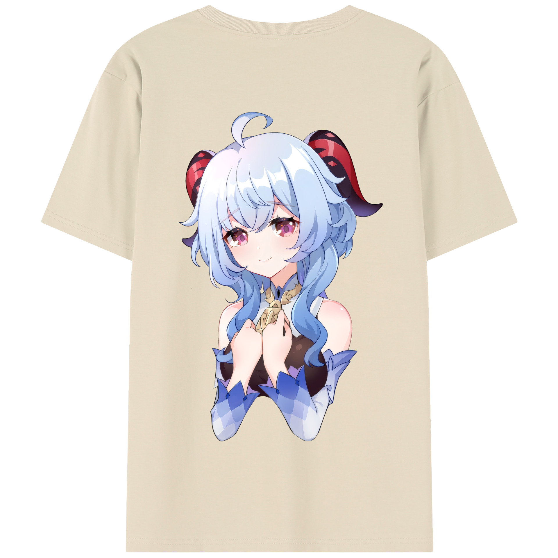 げんし神 甘雨 かんう genshin Ganyu 綿100％半袖Tシャツ（背面プリント）