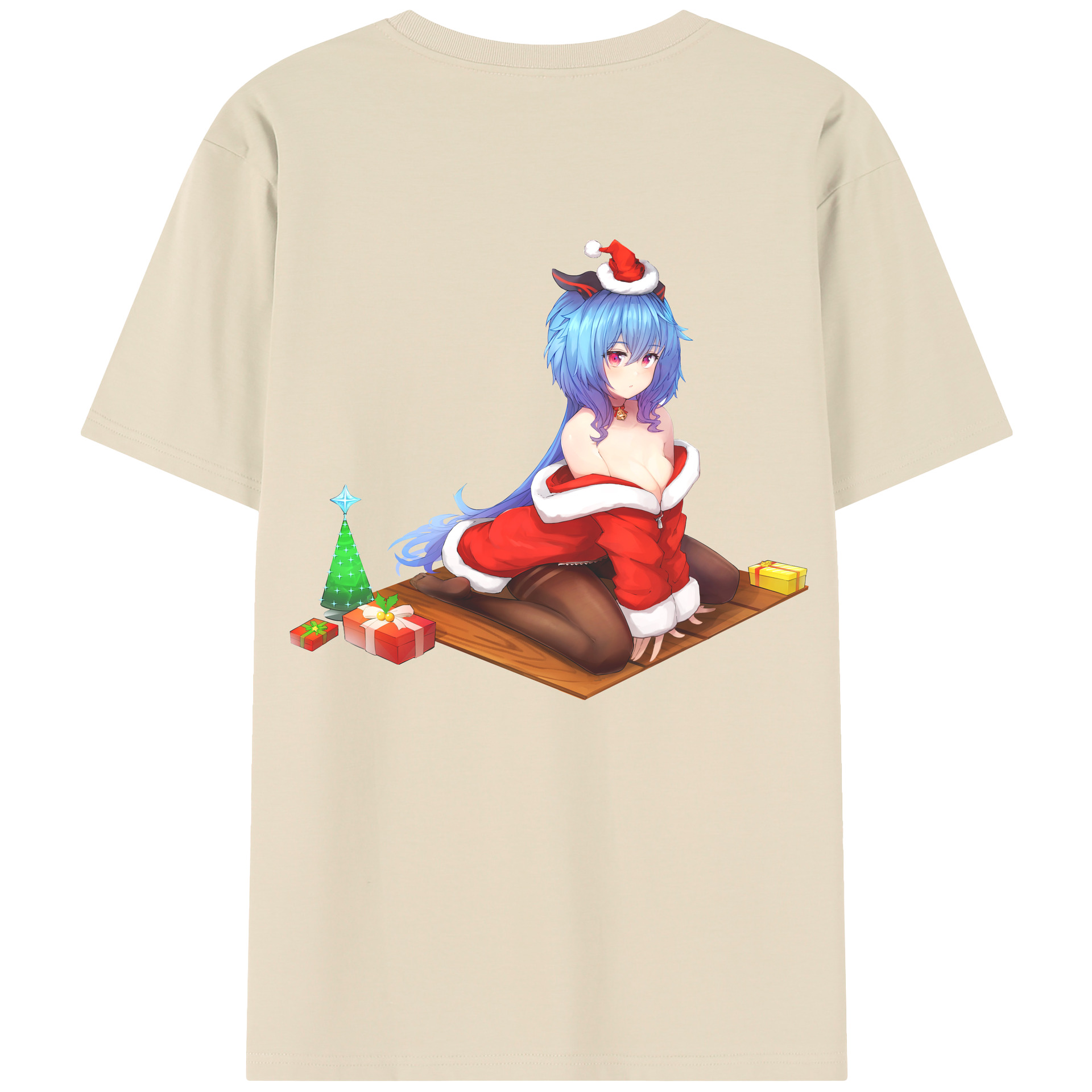 げんし神 甘雨 かんう genshin Ganyu 綿100％半袖Tシャツ（背面プリント）