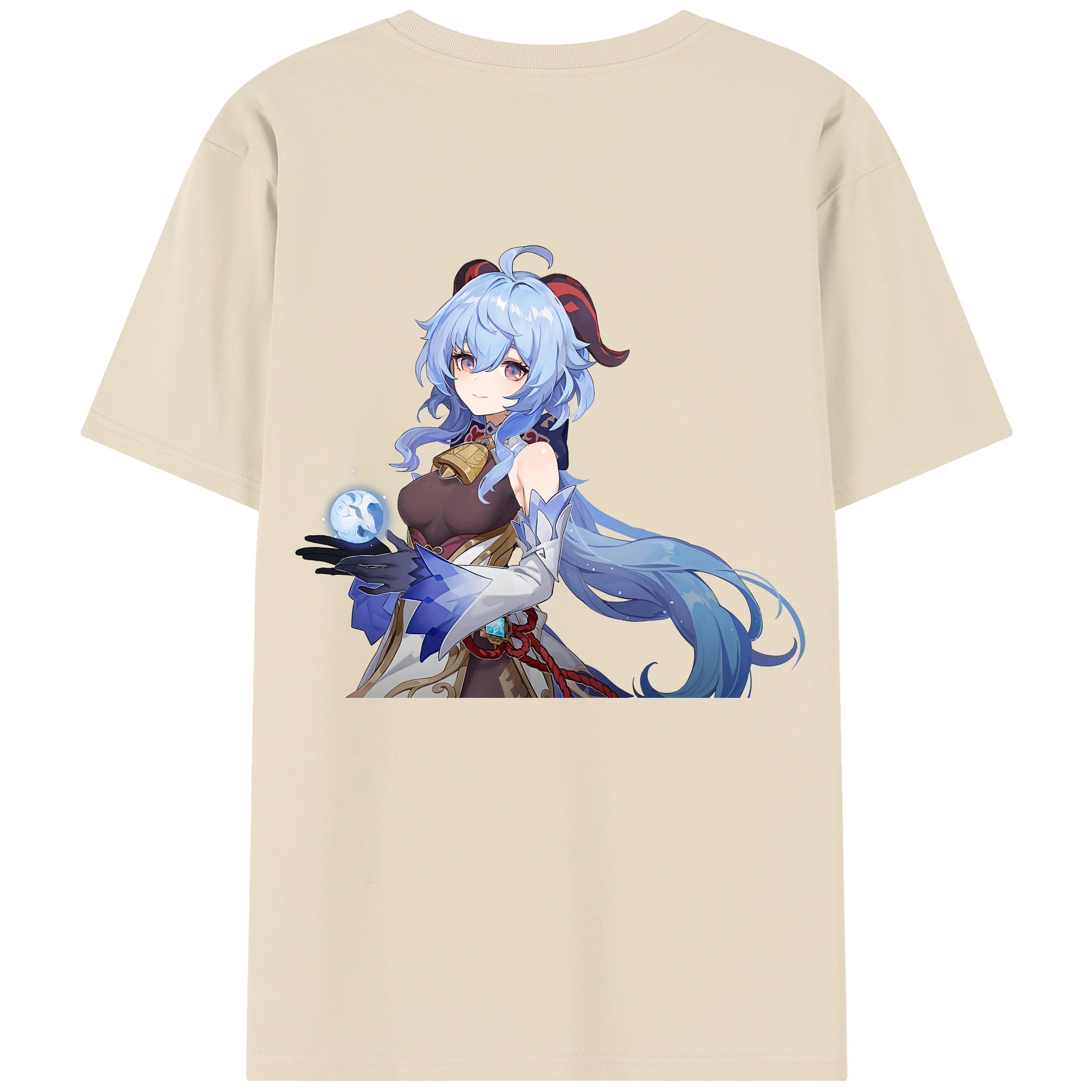げんし神 甘雨 かんう genshin Ganyu 綿100％半袖Tシャツ（背面プリント）