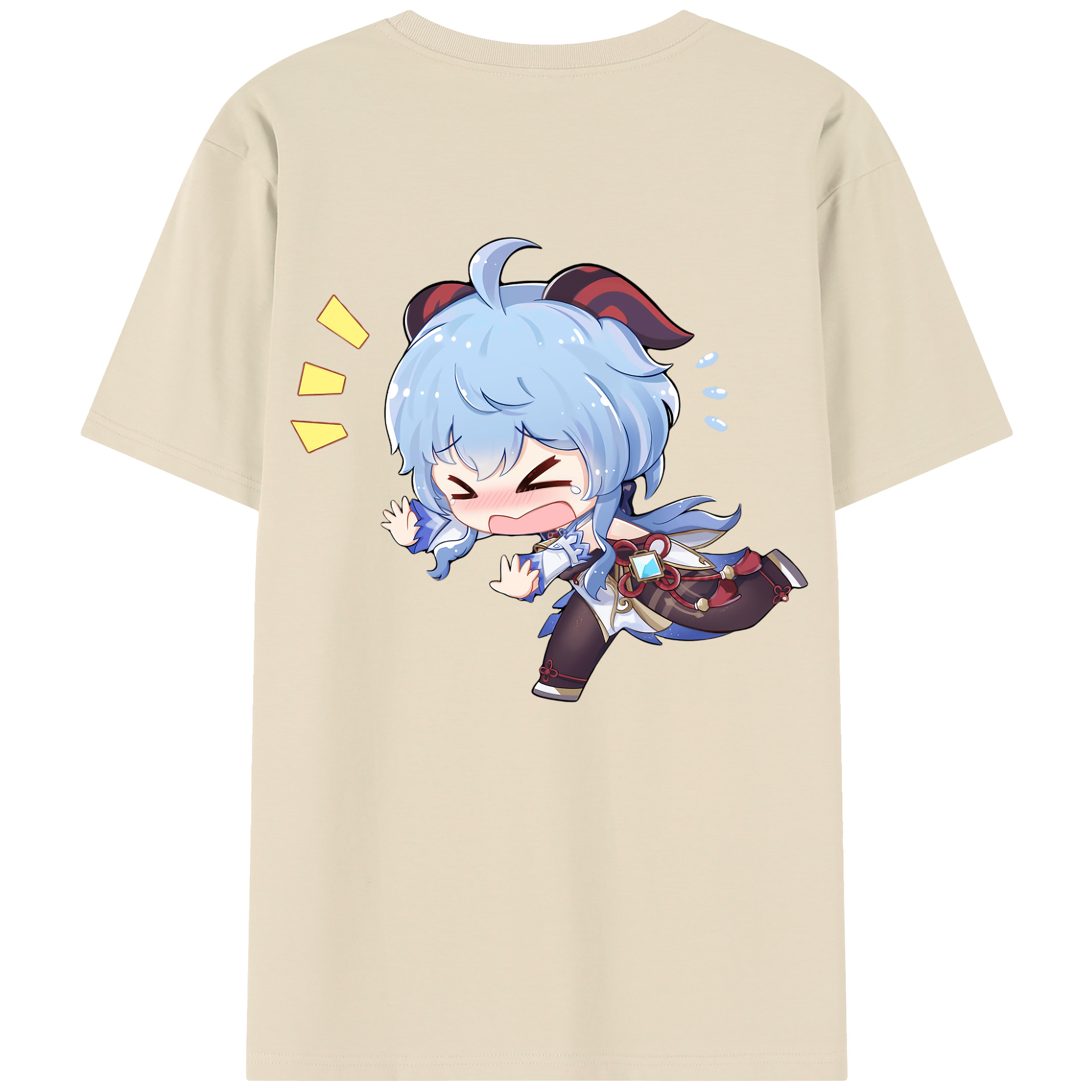 げんし神 甘雨 かんう genshin Ganyu 綿100％半袖Tシャツ（背面プリント）