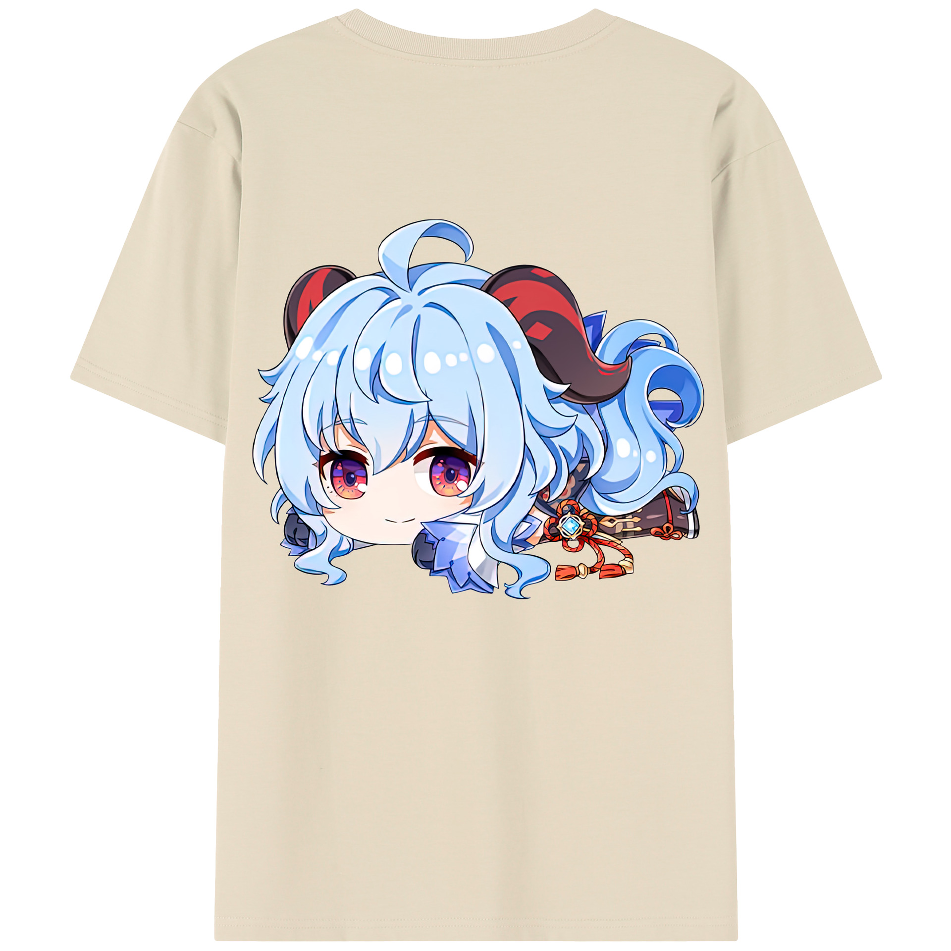 げんし神 甘雨 かんう genshin Ganyu 綿100％半袖Tシャツ（背面プリント）
