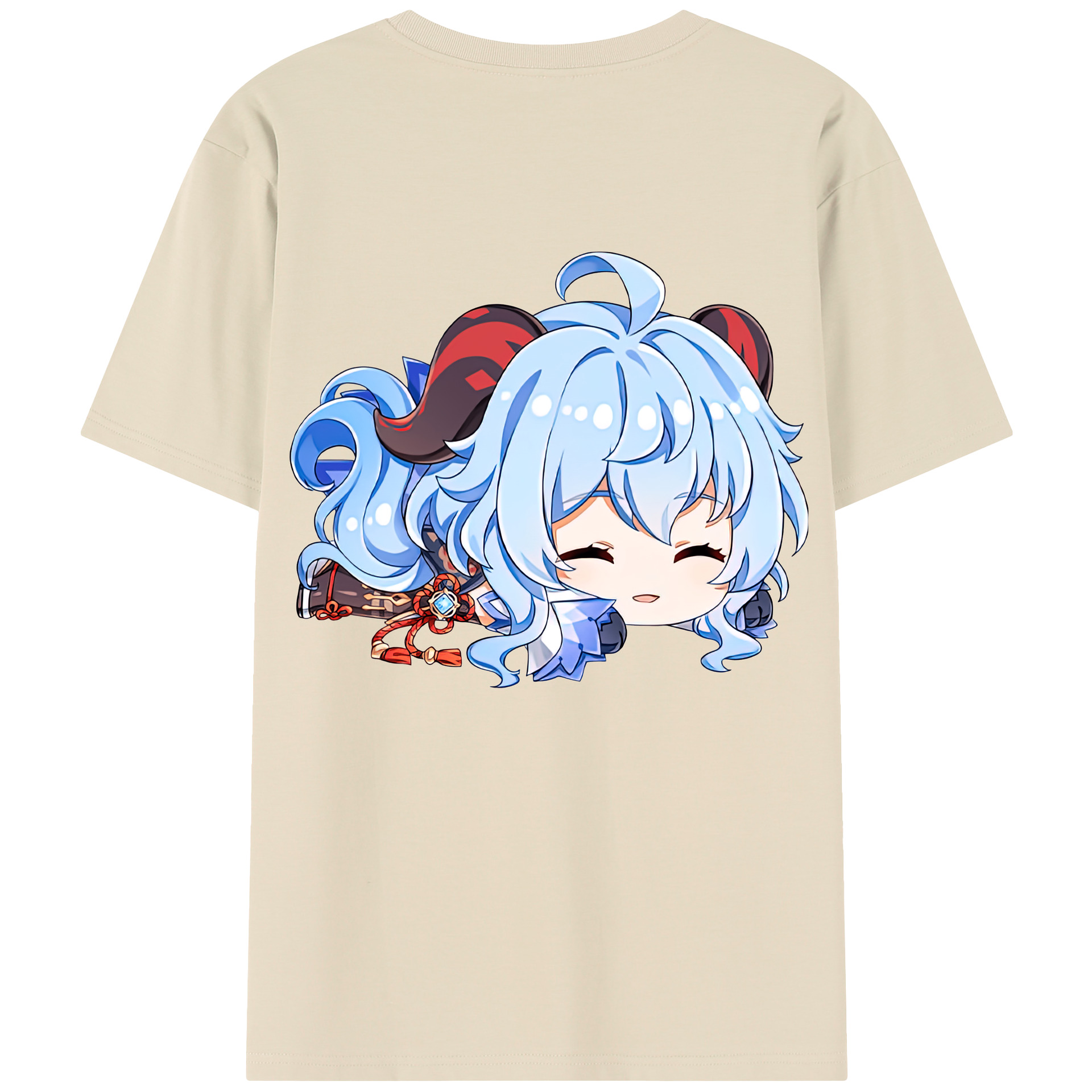 げんし神 甘雨 かんう genshin Ganyu 綿100％半袖Tシャツ（背面プリント）