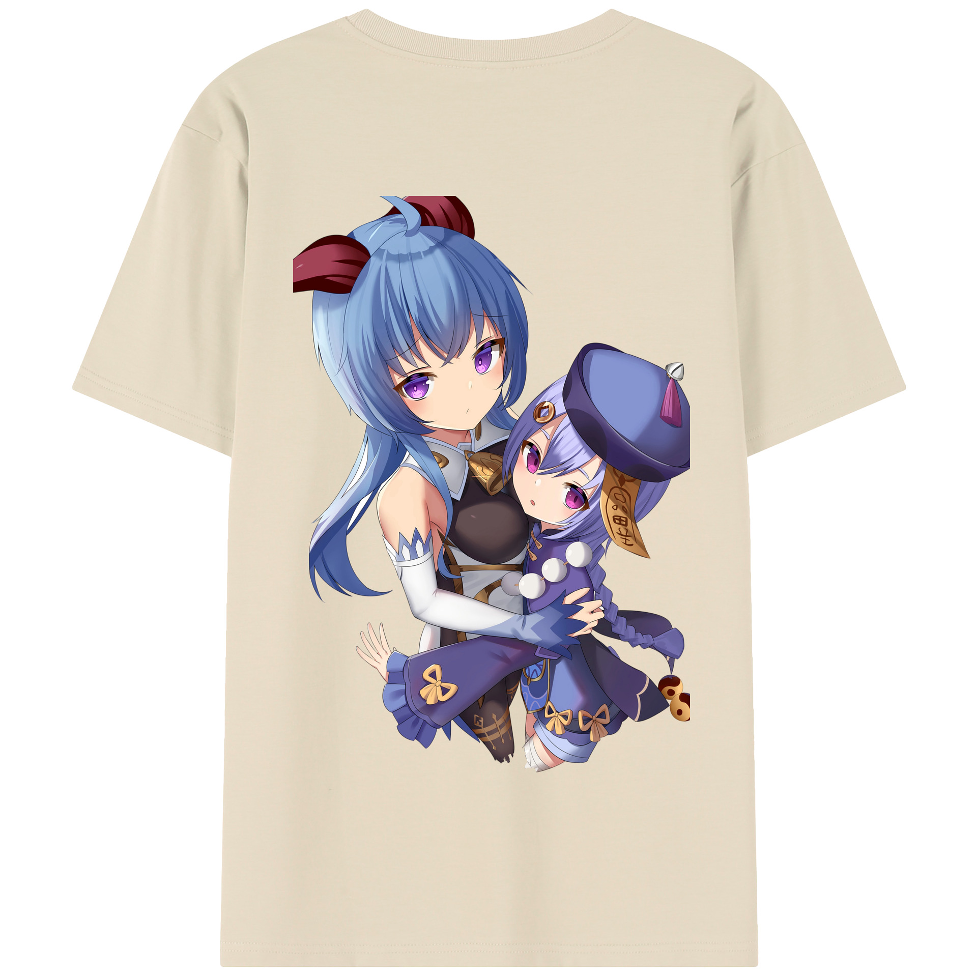 げんし神 甘雨 かんう genshin Ganyu 綿100％半袖Tシャツ（背面プリント）