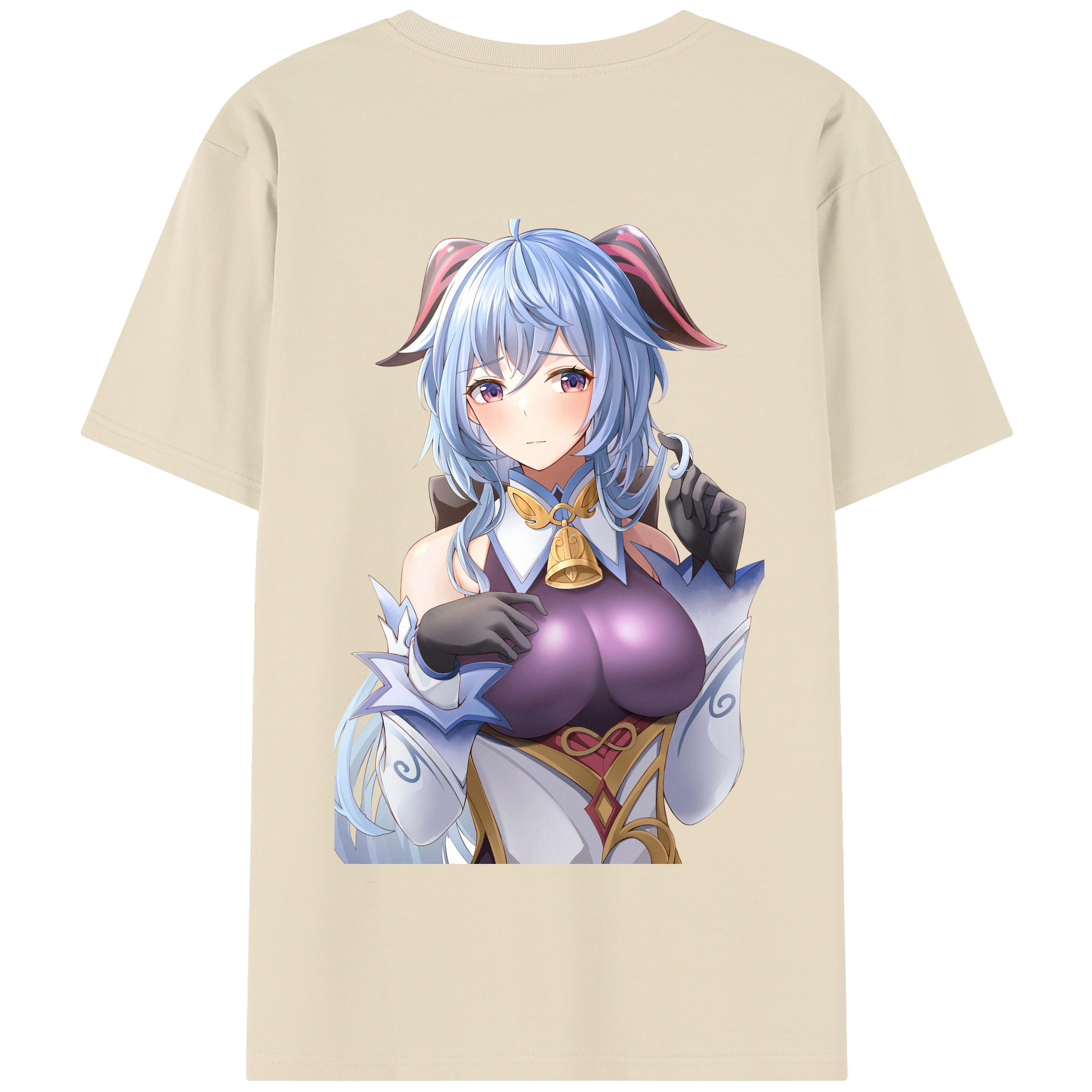 げんし神 甘雨 かんう genshin Ganyu 綿100％半袖Tシャツ（背面プリント）