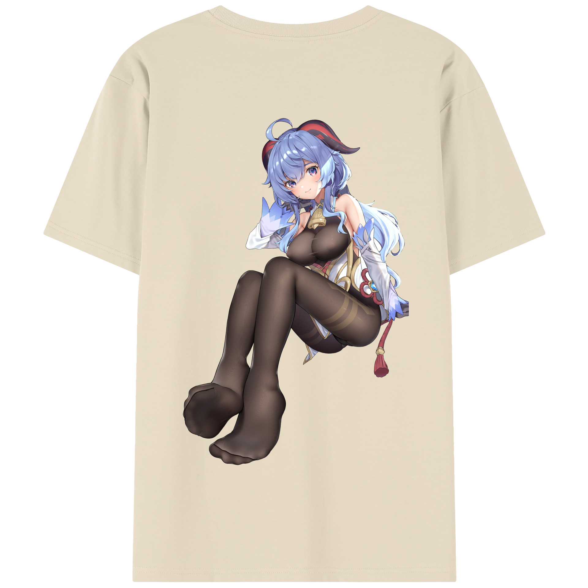 げんし神 甘雨 かんう genshin Ganyu 綿100％半袖Tシャツ（背面プリント）