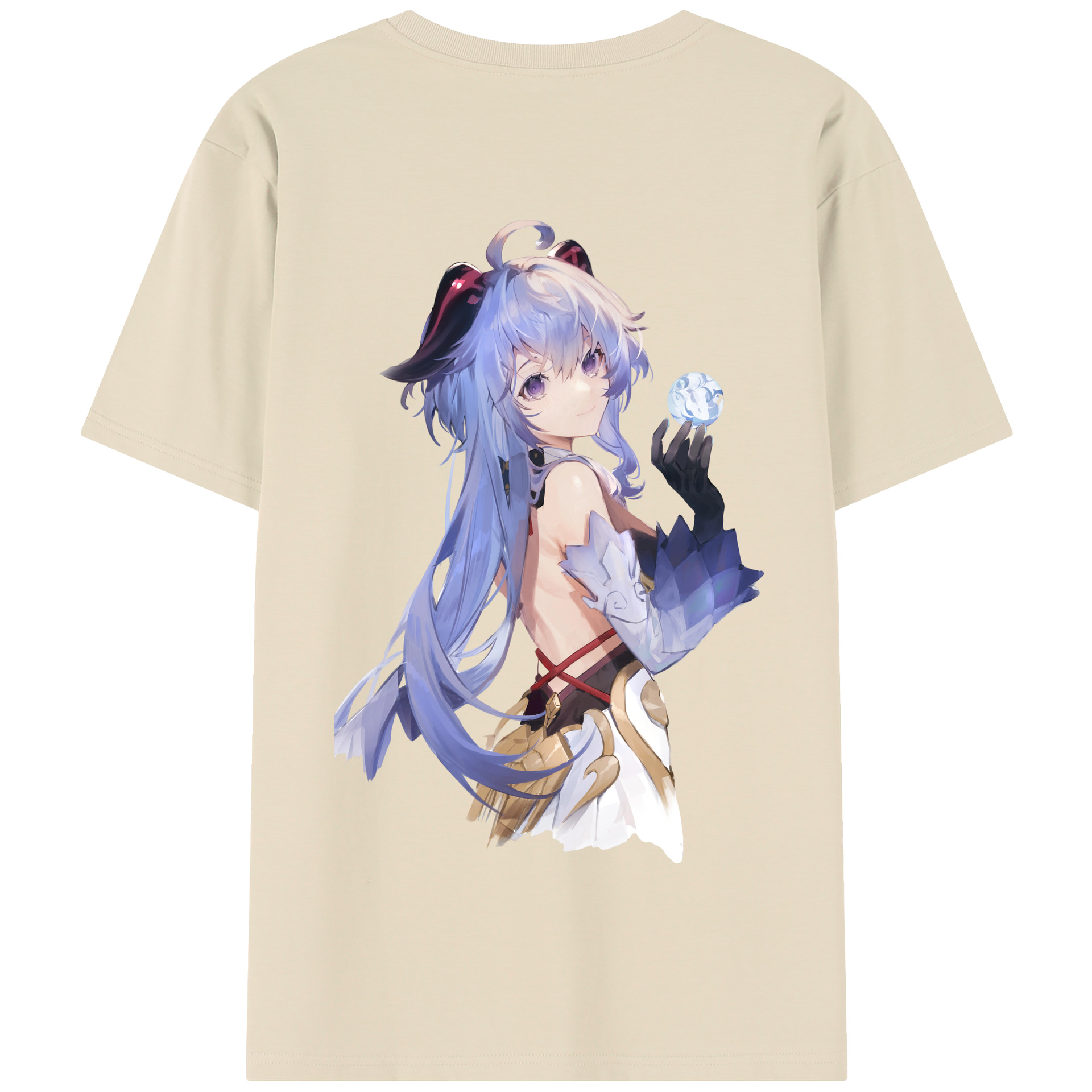 げんし神 甘雨 かんう genshin Ganyu 綿100％半袖Tシャツ（背面プリント）
