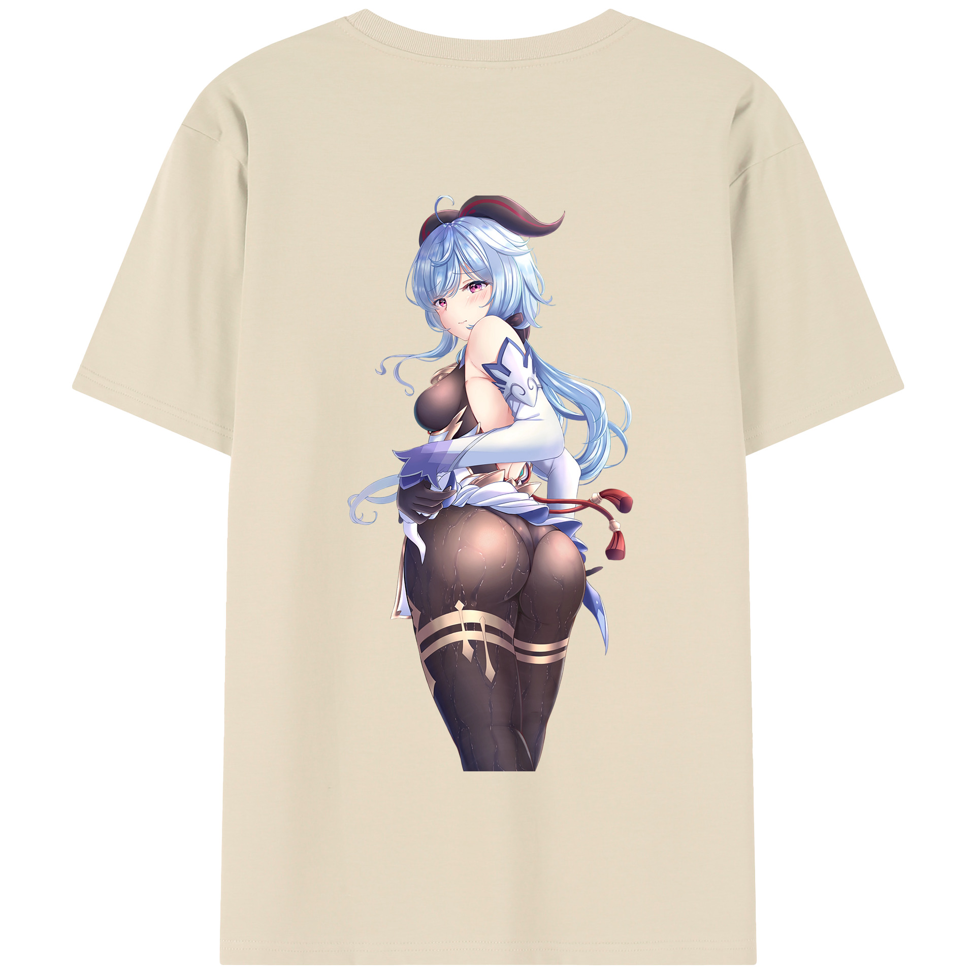 げんし神 甘雨 かんう genshin Ganyu 綿100％半袖Tシャツ（背面プリント）