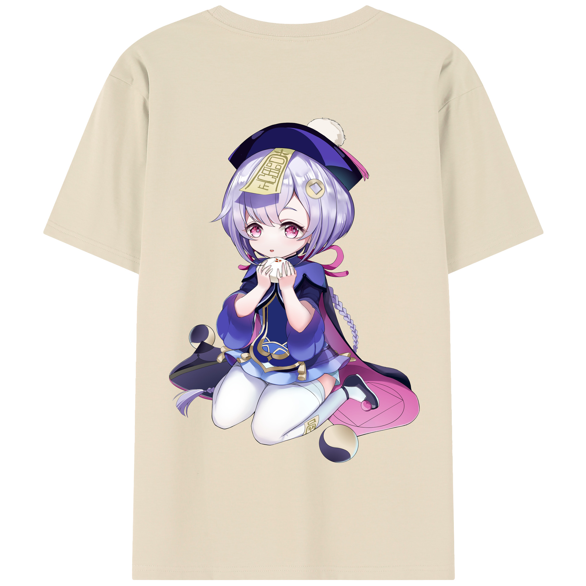 げんし神 七七 なな  genshin Nana 綿100％半袖Tシャツ（背面プリント）