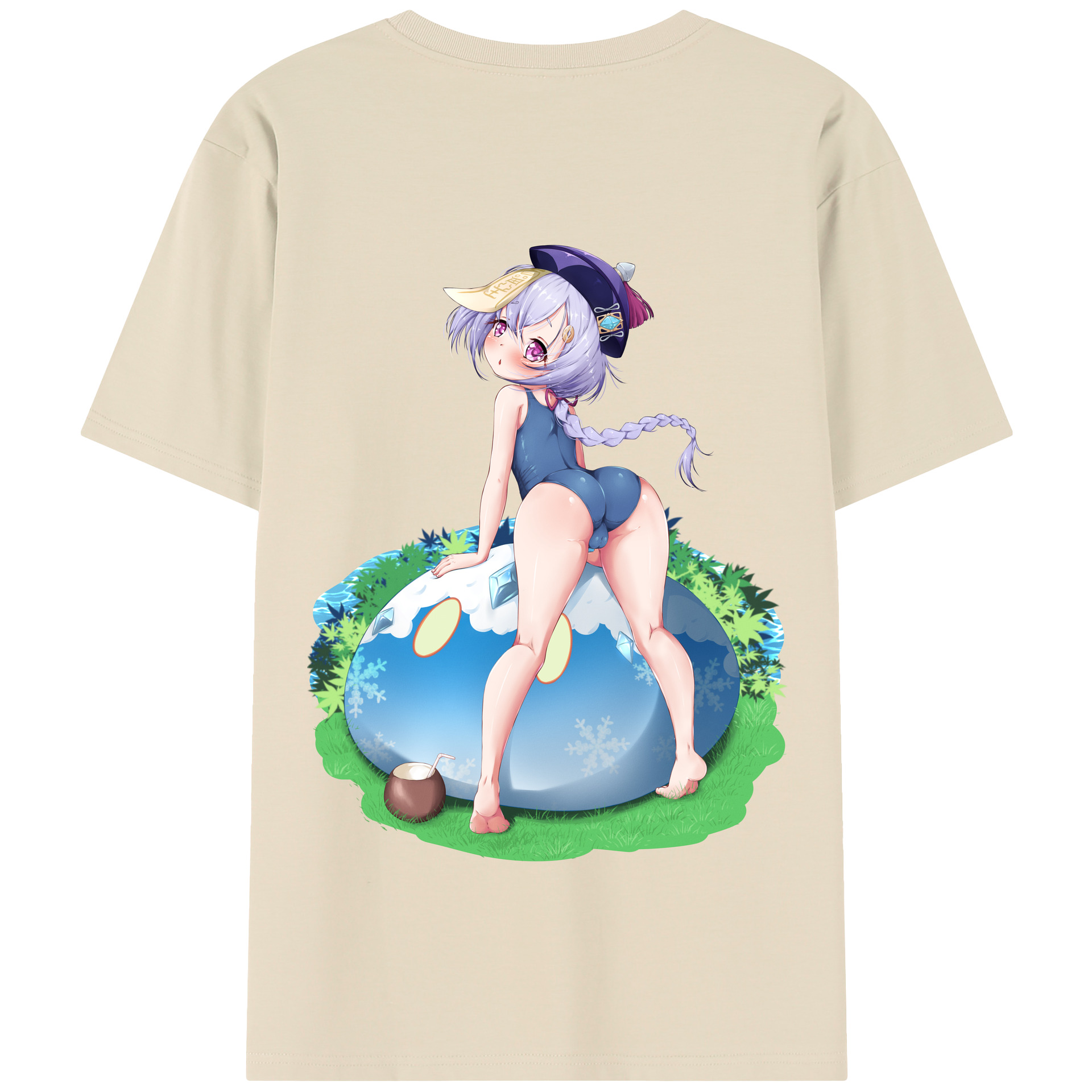げんし神 七七 なな  genshin Nana 綿100％半袖Tシャツ（背面プリント）
