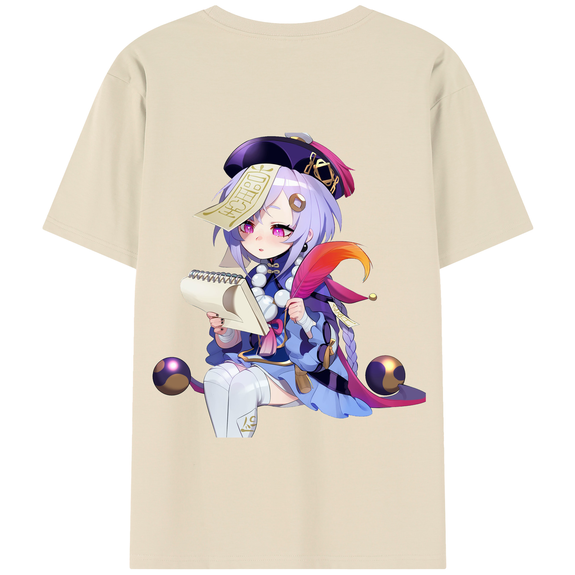 げんし神 七七 なな  genshin Nana 綿100％半袖Tシャツ（背面プリント）