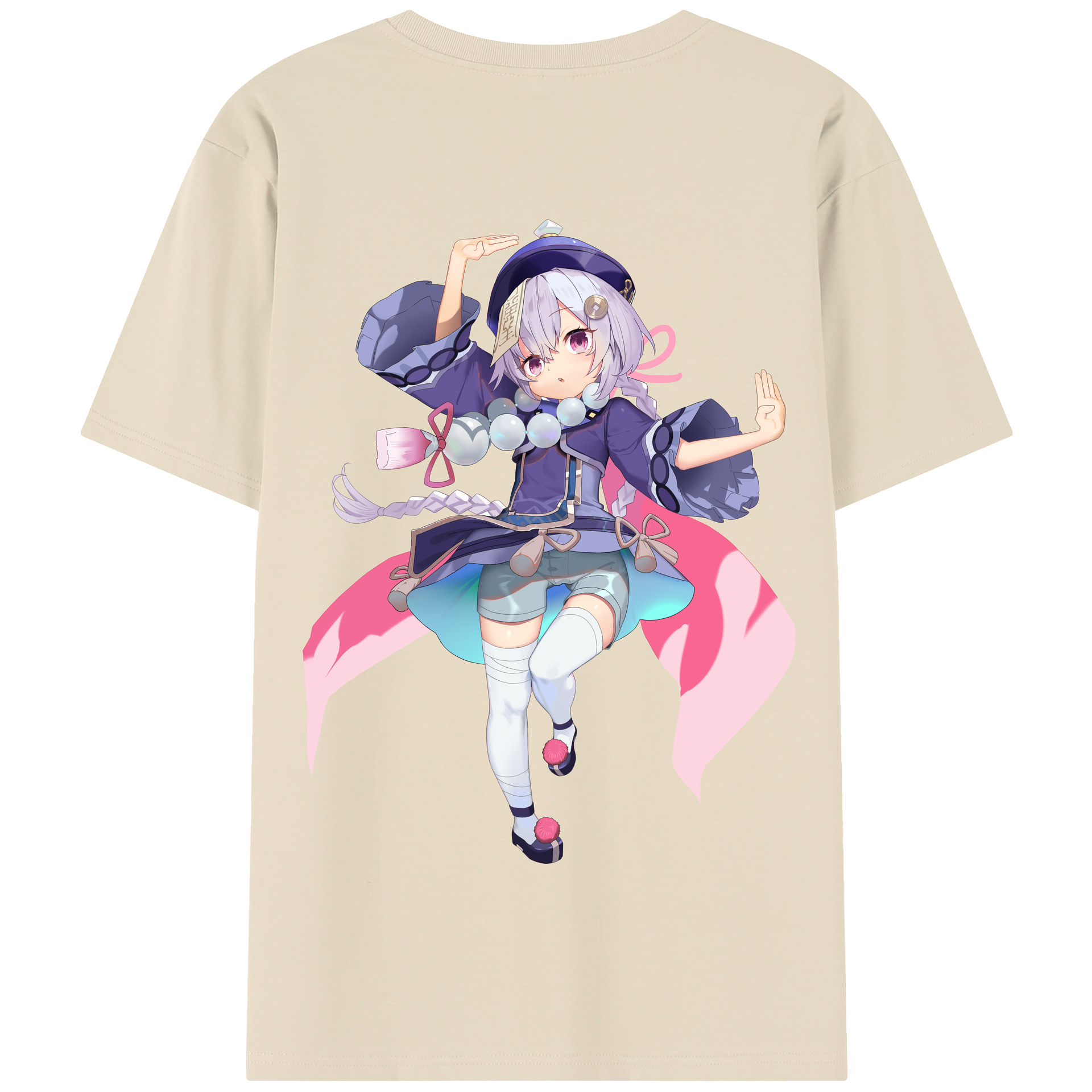 げんし神 七七 なな  genshin Nana 綿100％半袖Tシャツ（背面プリント）