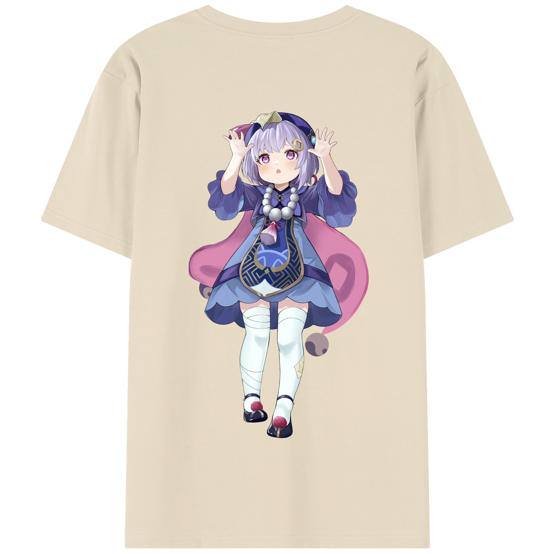 げんし神 七七 なな  genshin Nana 綿100％半袖Tシャツ（背面プリント）