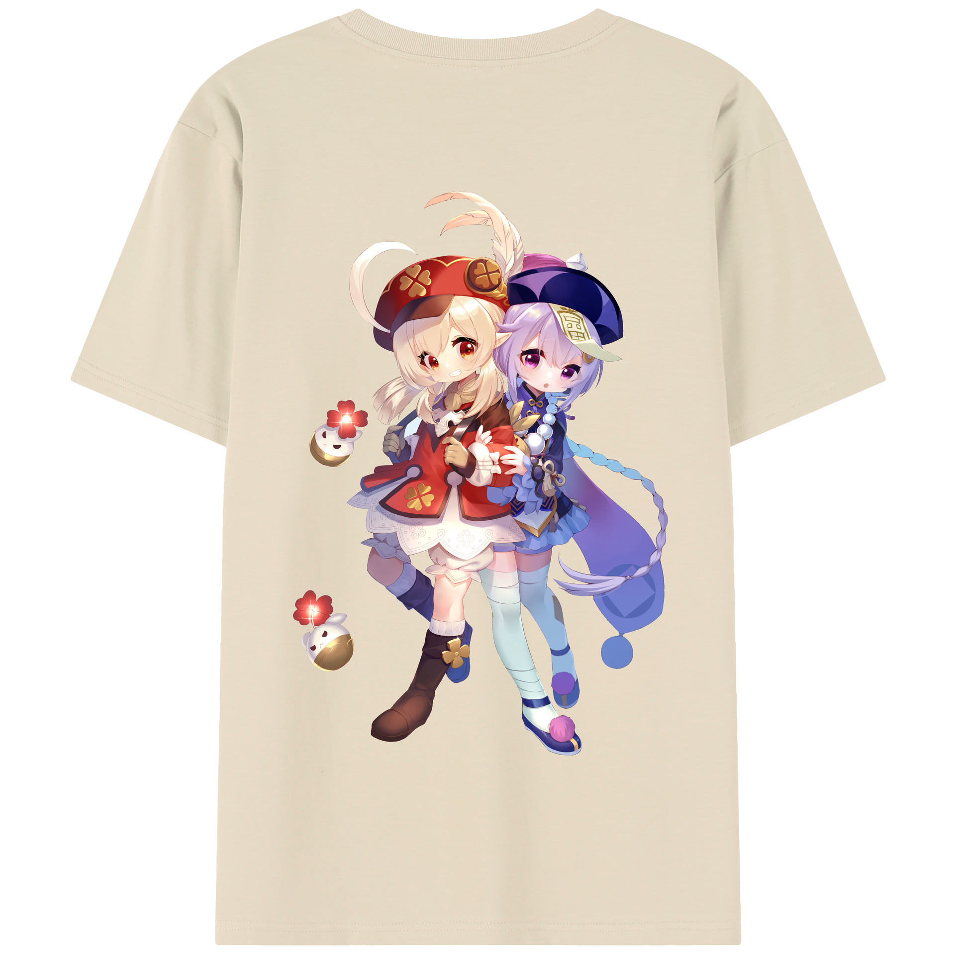 げんし神 七七 なな  genshin Nana 綿100％半袖Tシャツ（背面プリント）