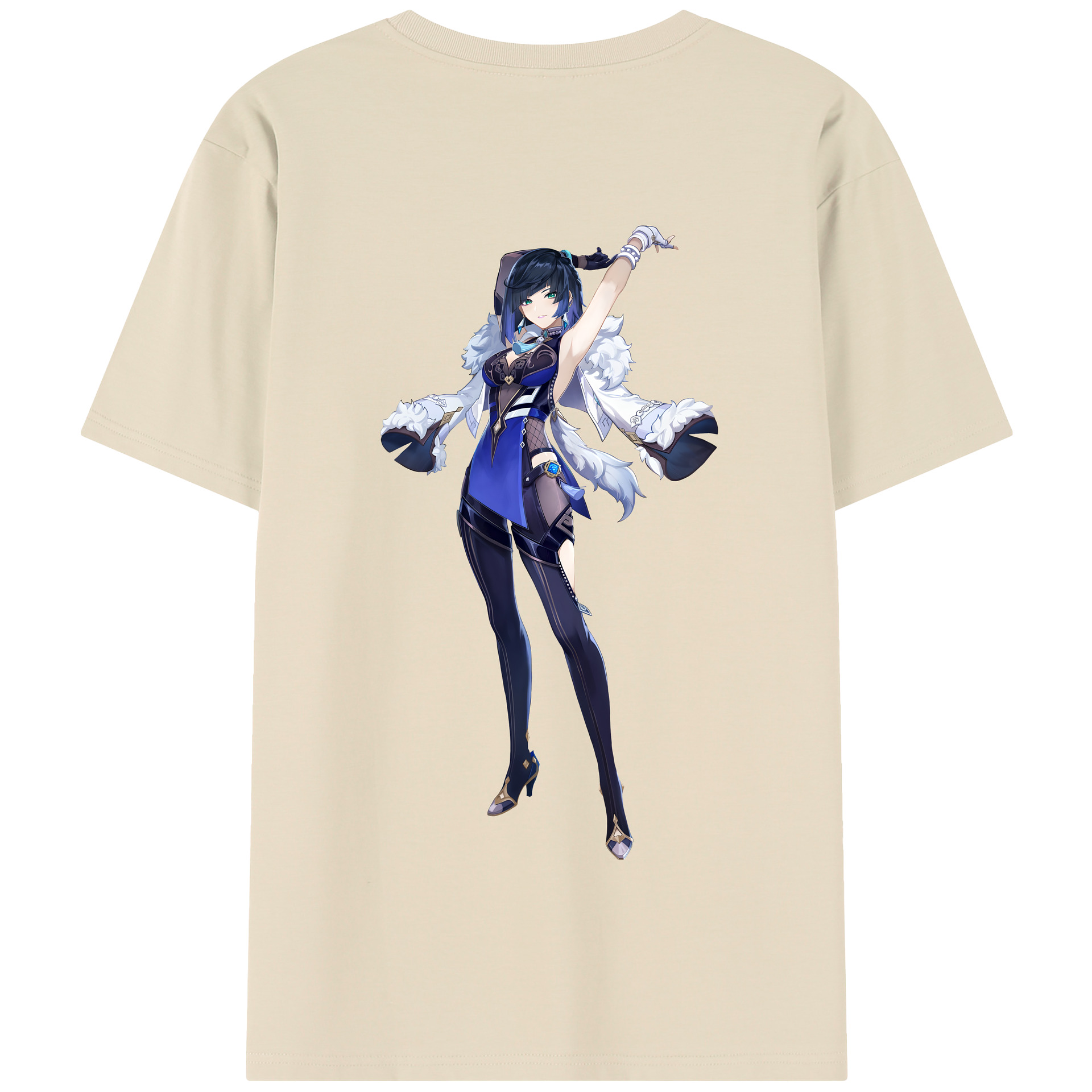 げんし神 夜兰 やらん genshin Yaran 綿100％半袖Tシャツ（背面プリント）