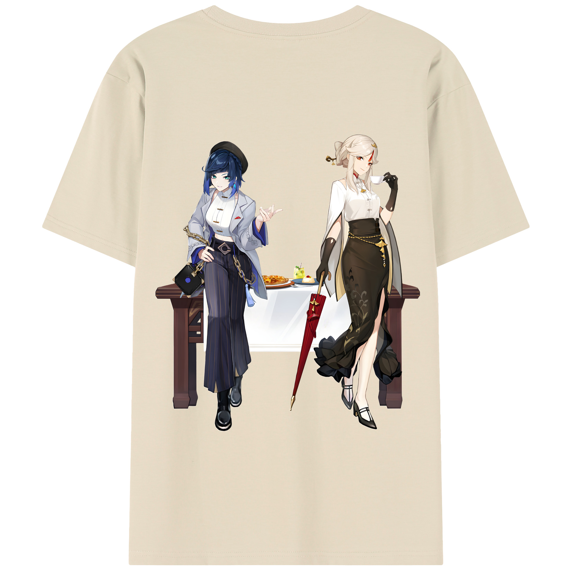 げんし神 夜兰 やらん genshin Yaran 綿100％半袖Tシャツ（背面プリント）