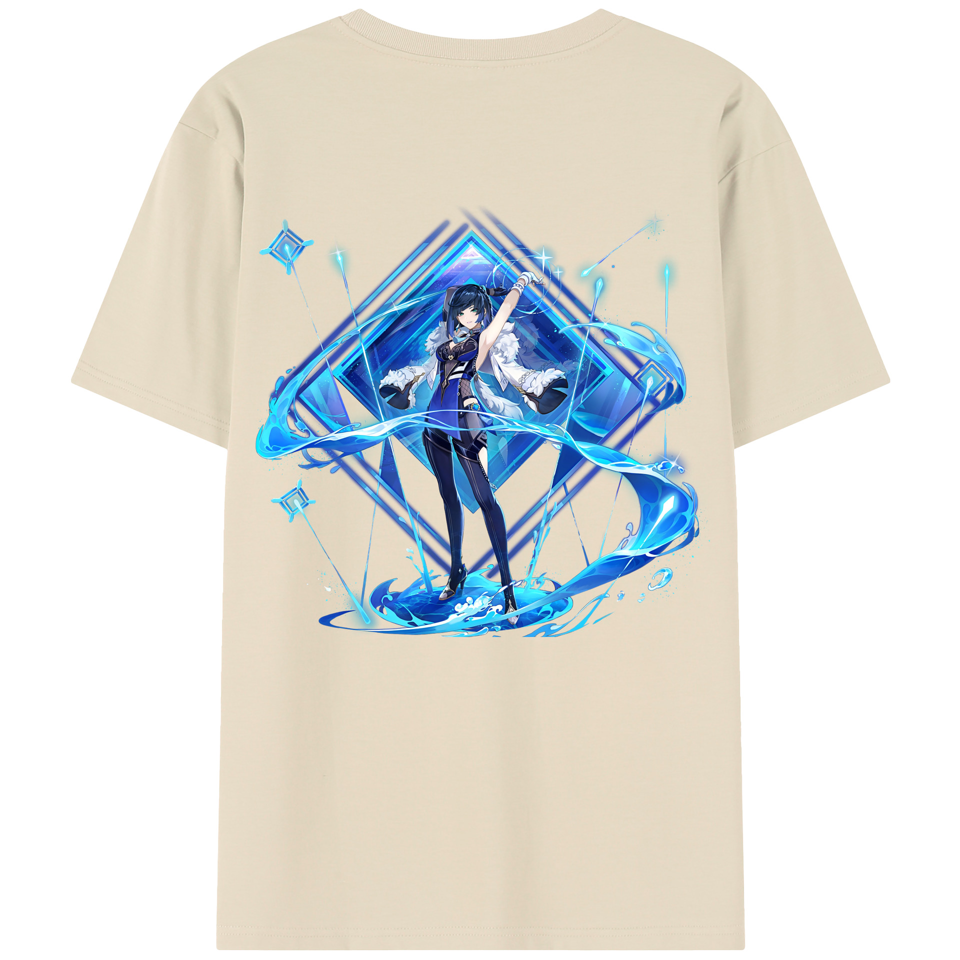 げんし神 夜兰 やらん genshin Yaran 綿100％半袖Tシャツ（背面プリント）