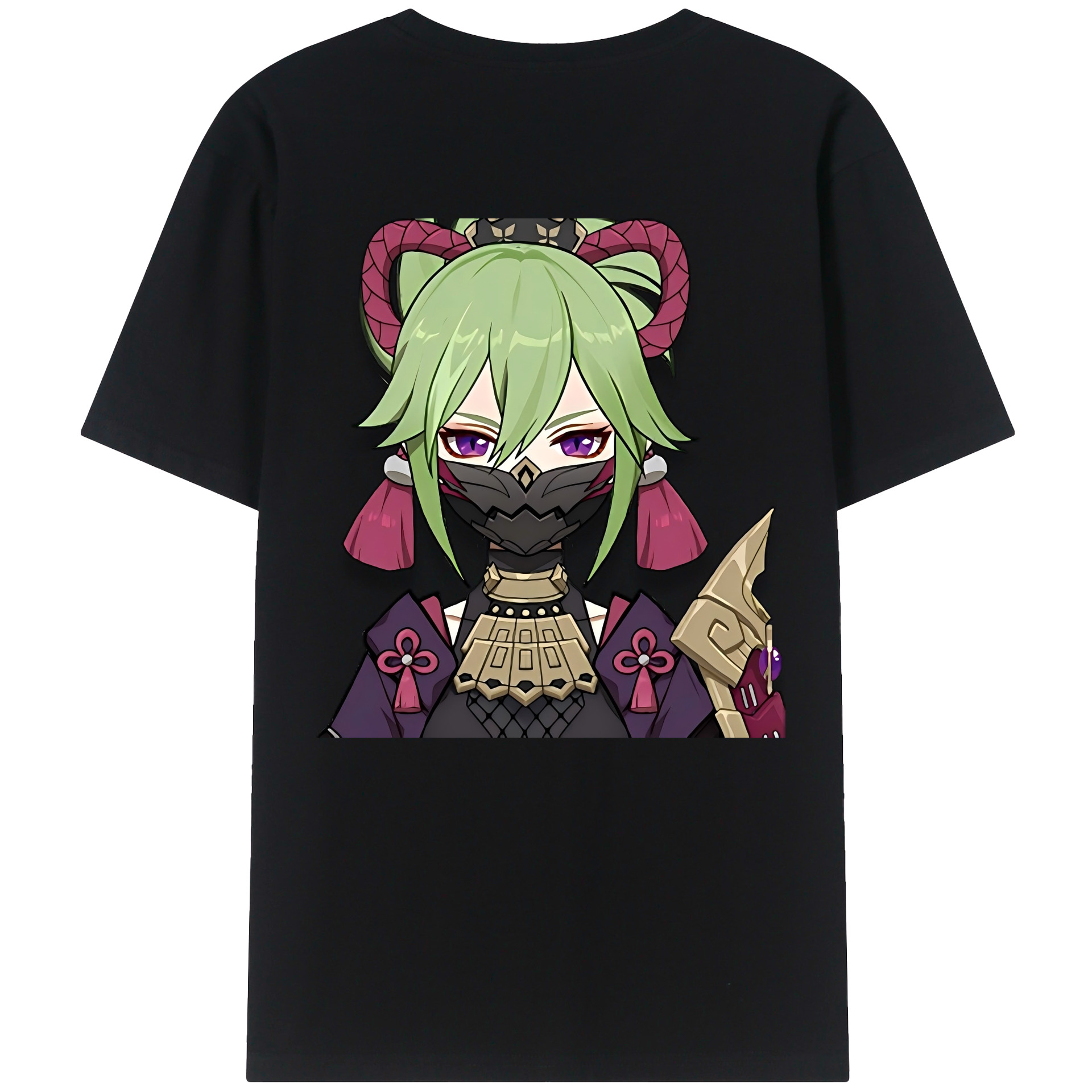 げんし神  久岐忍 くき しのぶ genshin Kuki Shinobu 綿100％半袖Tシャツ（背面プリント）