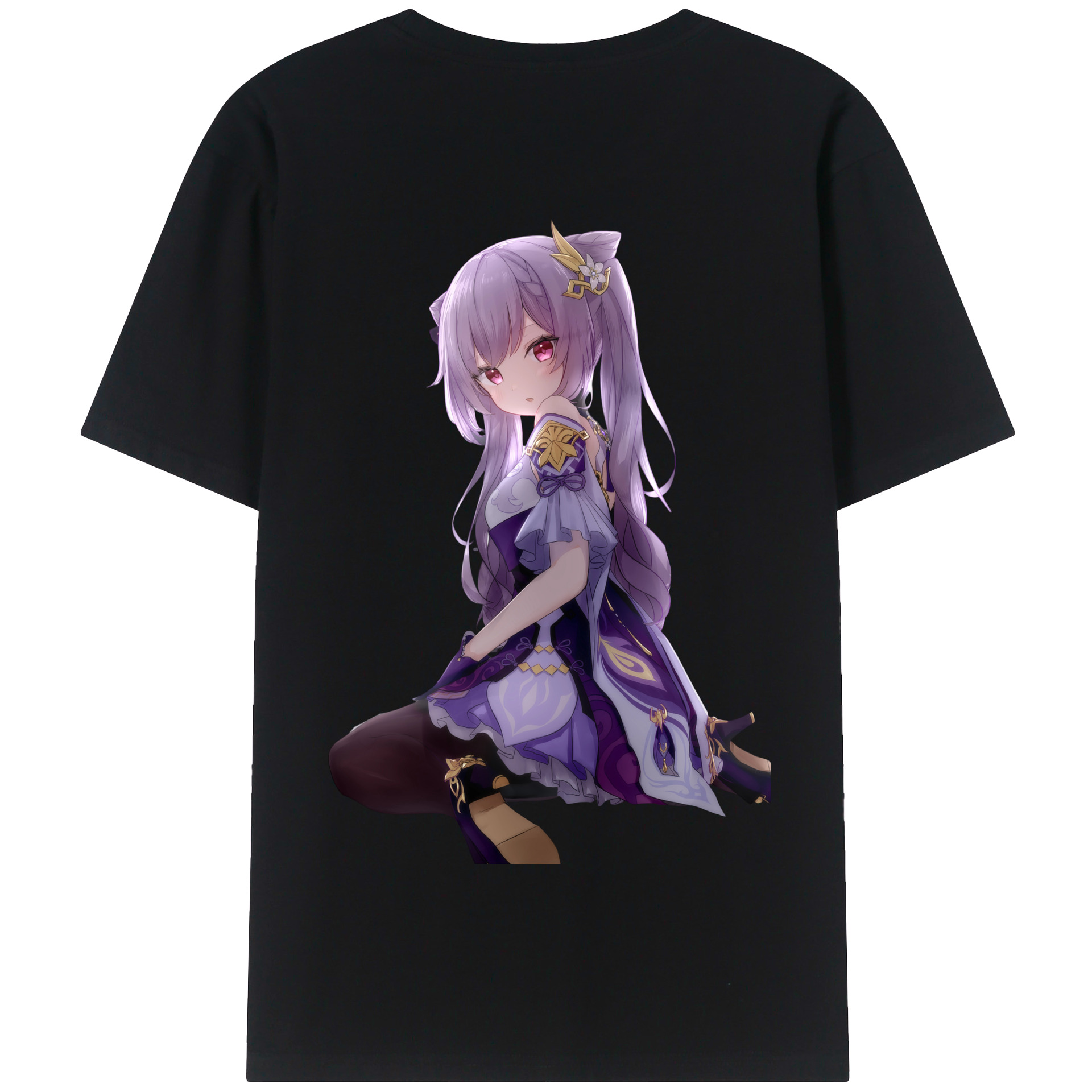 げんし神 刻晴 こくせい genshin Kokusei 綿100％半袖Tシャツ（背面プリント）