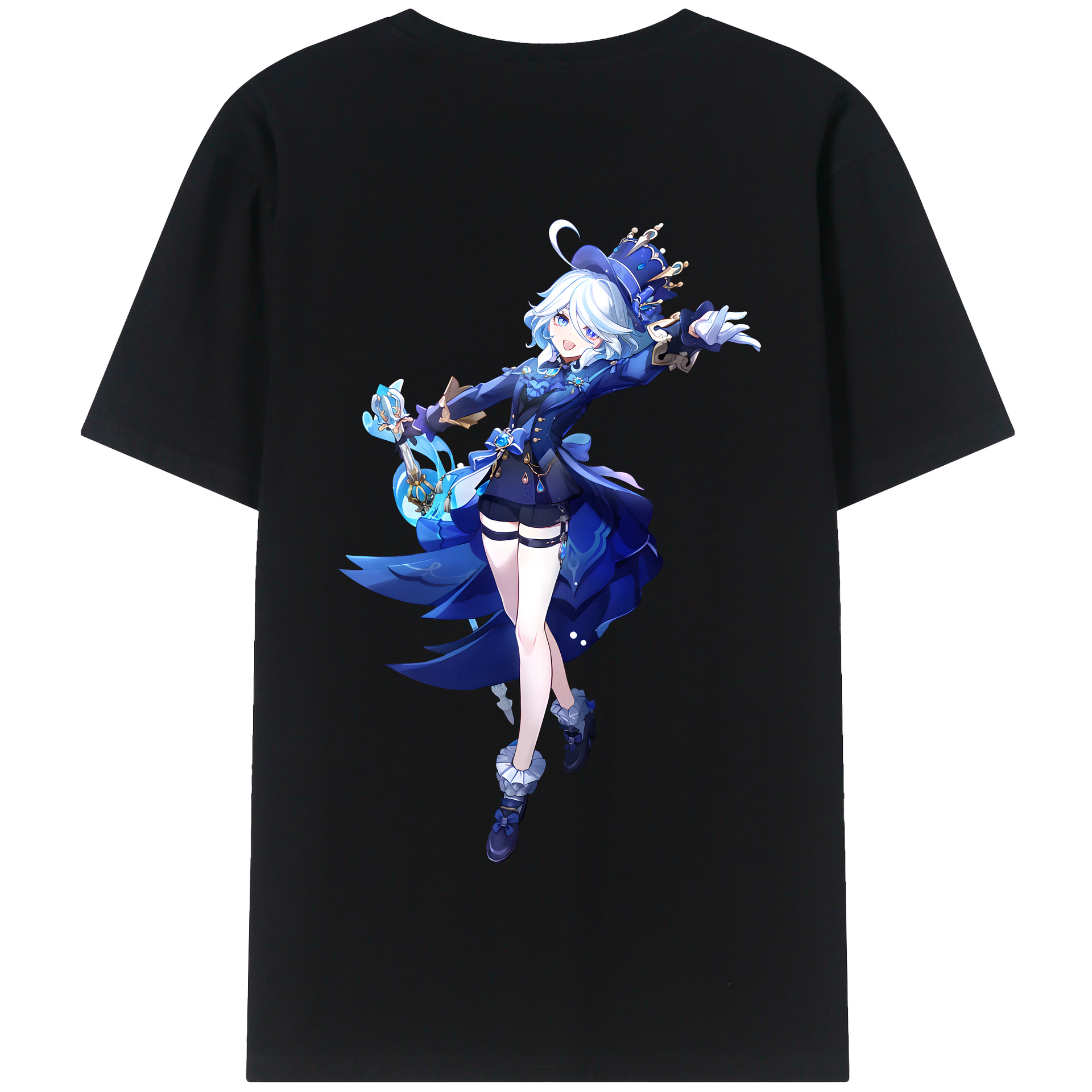 げんし神 フリーナ genshin Furina 綿100％半袖Tシャツ（背面プリント）