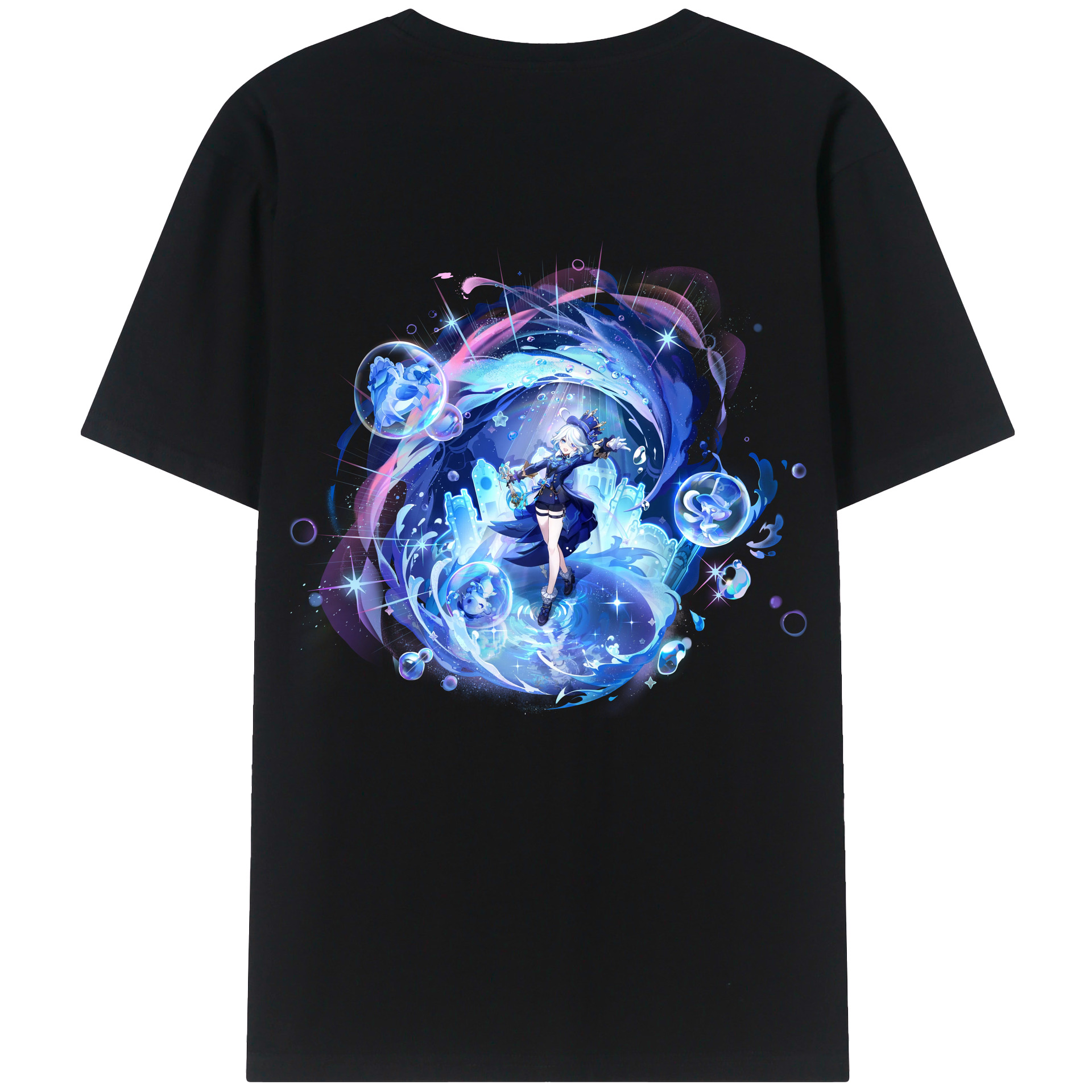 げんし神 フリーナ genshin Furina 綿100％半袖Tシャツ（背面プリント）