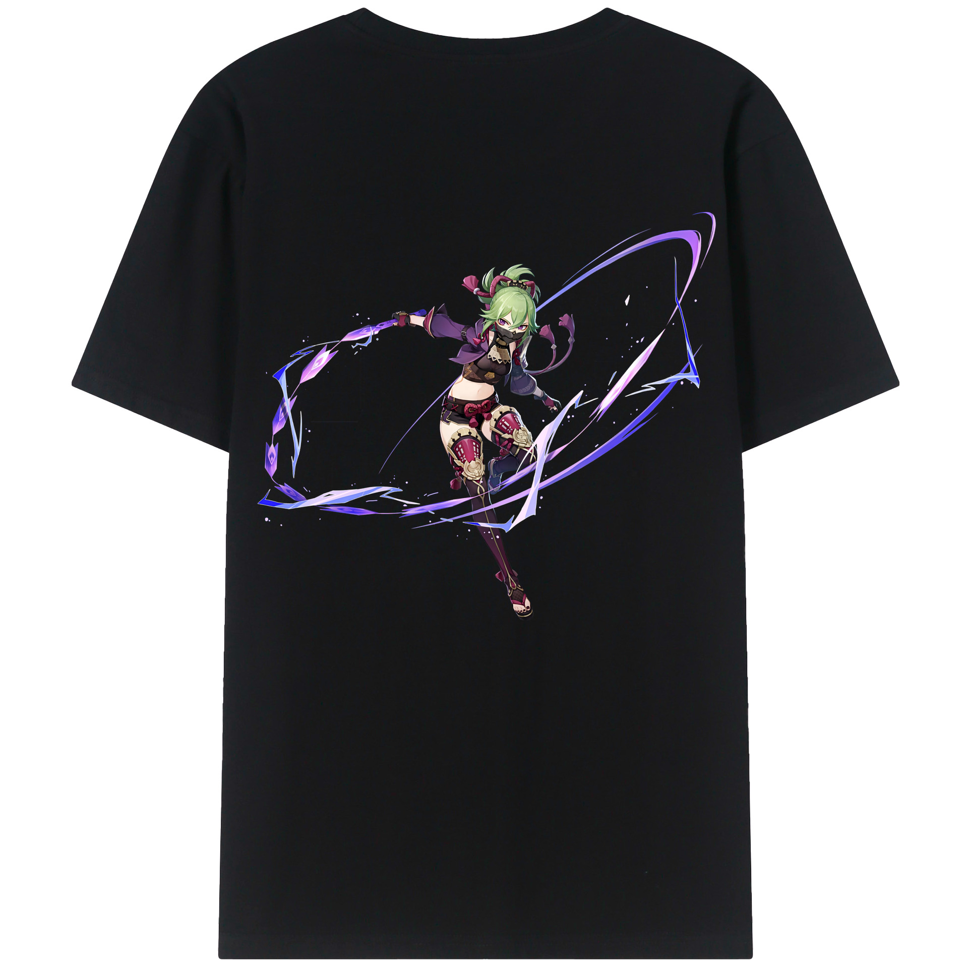 げんし神  久岐忍 くき しのぶ genshin Kuki Shinobu 綿100％半袖Tシャツ（背面プリント）