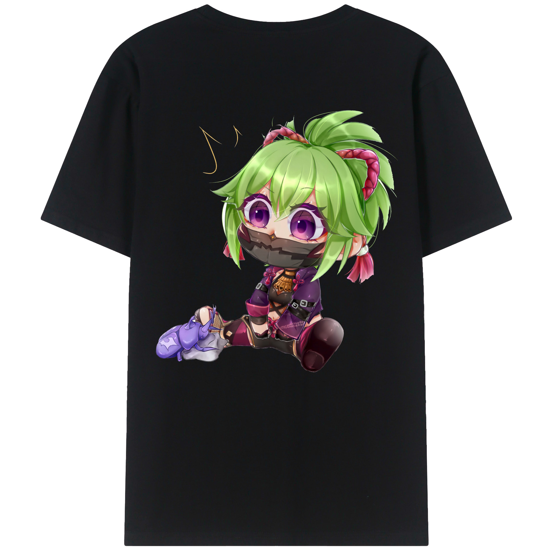 げんし神  久岐忍 くき しのぶ genshin Kuki Shinobu 綿100％半袖Tシャツ（背面プリント）
