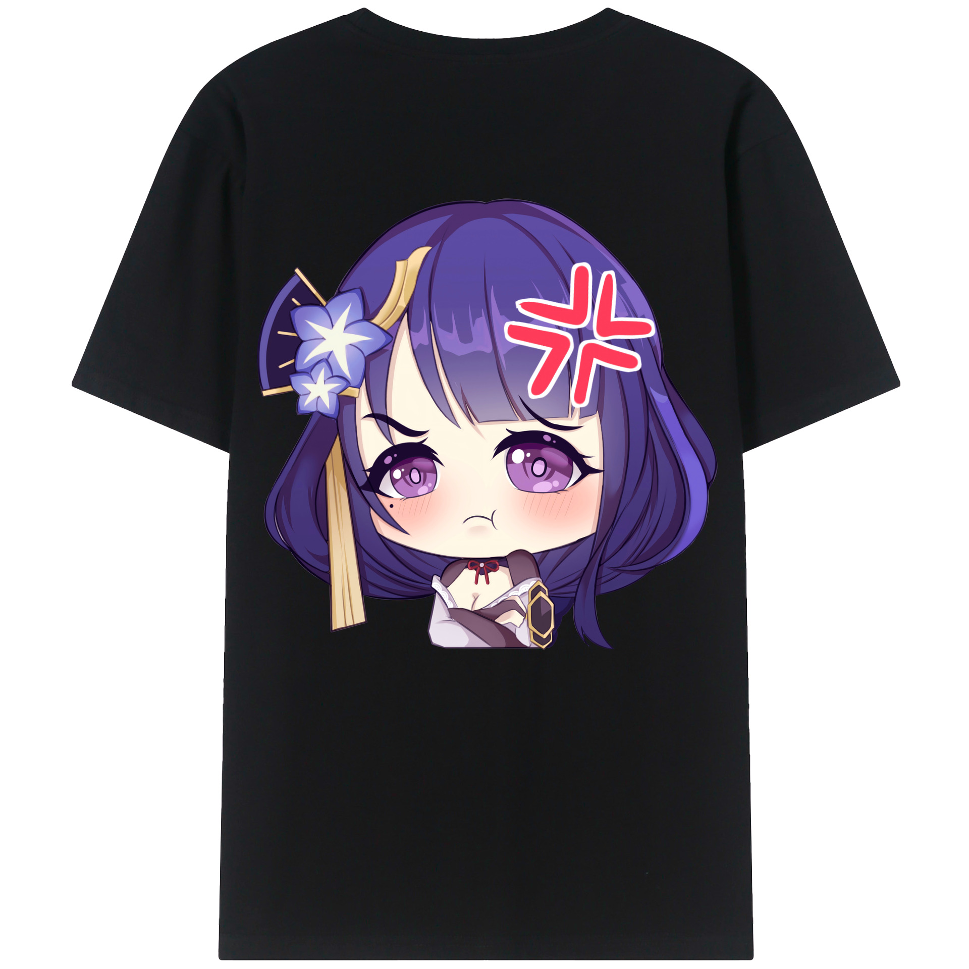 げんし神 雷電将軍 らいでんしょうぐん genshin Raiden Shogun 綿100％半袖Tシャツ（背面プリント）