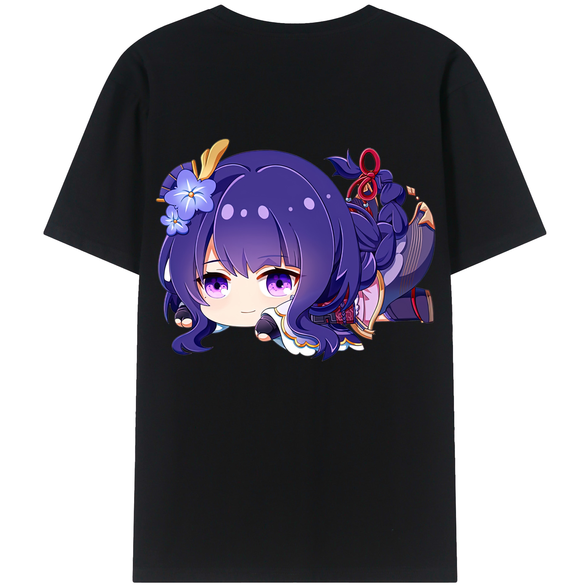 げんし神 雷電将軍 らいでんしょうぐん genshin Raiden Shogun 綿100％半袖Tシャツ（背面プリント）