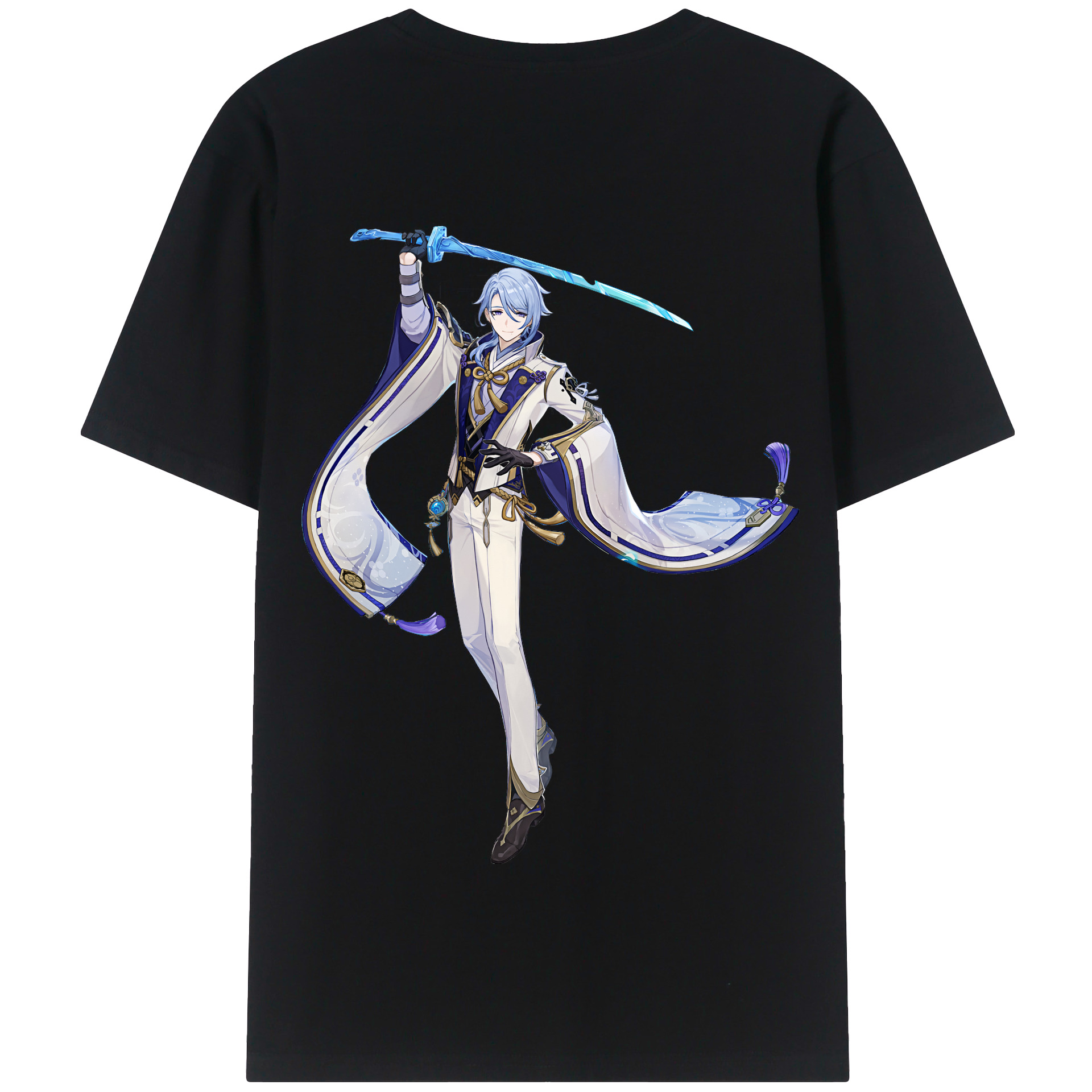 げんし神 神里綾人 かみさとあやと genshin Kamisato Ayato 綿100％半袖Tシャツ（背面プリント）